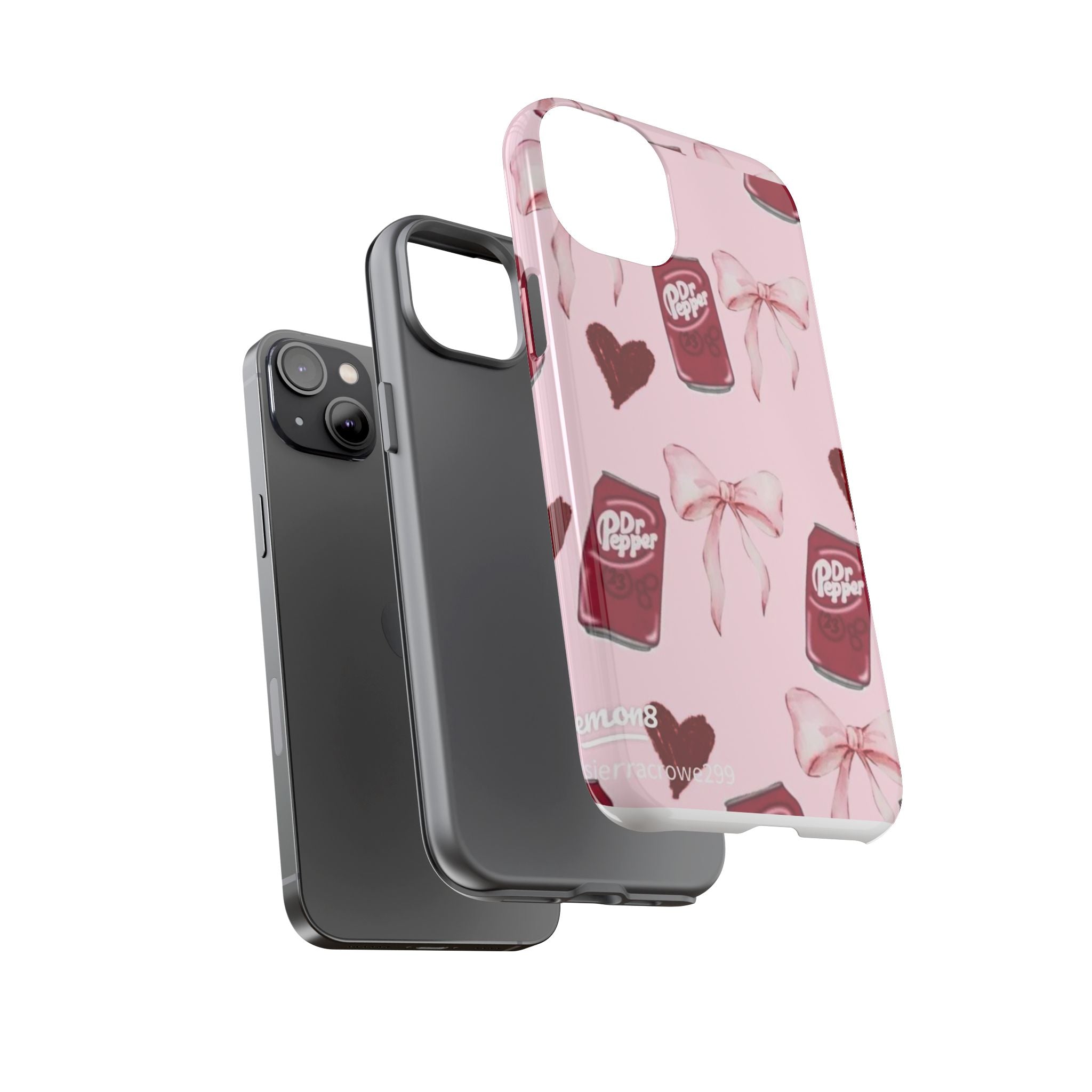 Dr Pepper Pink Bow Phone Case — Cute Soda Pattern Tough Case