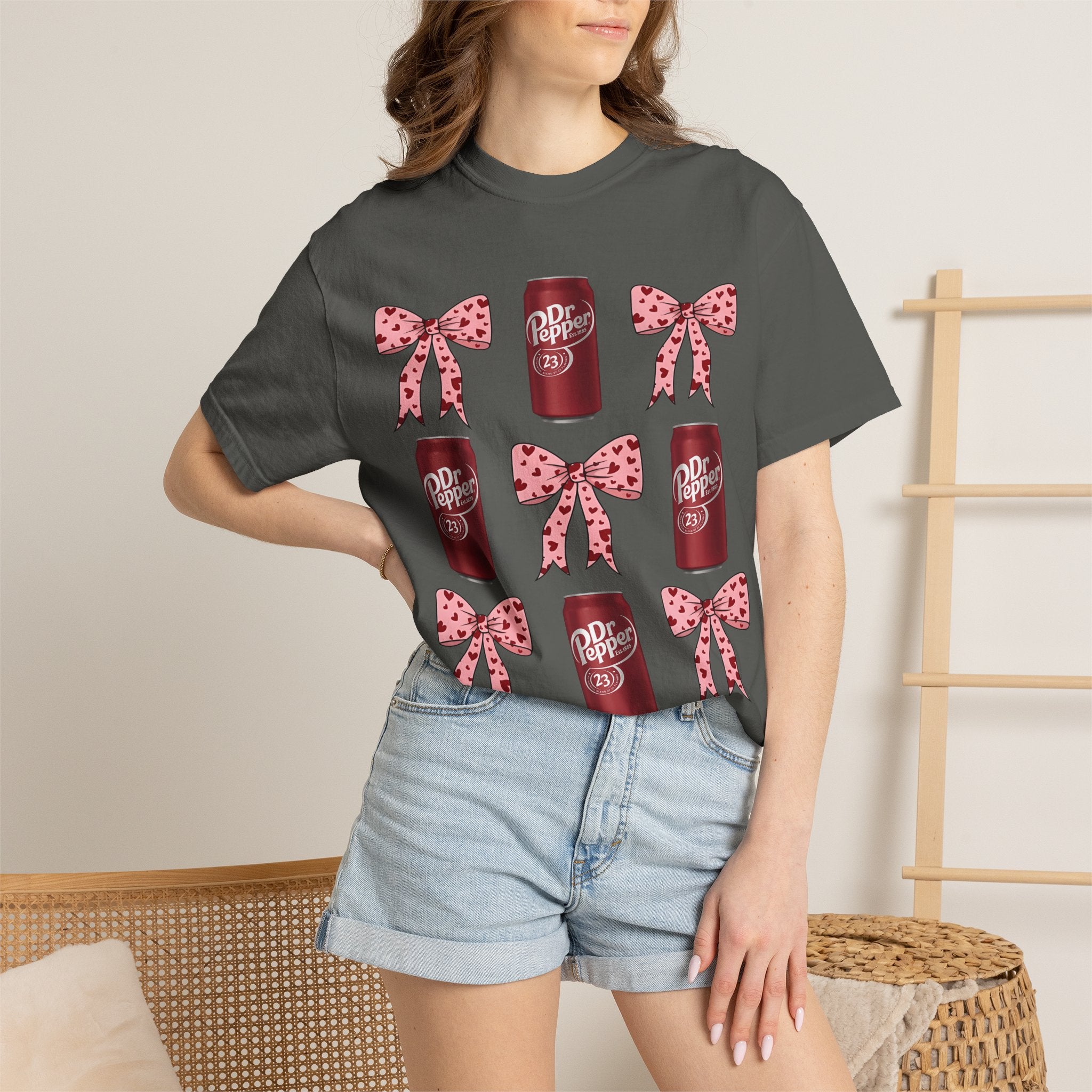 Dr Pepper Cans & Pink Polka Dot Bows T-Shirt