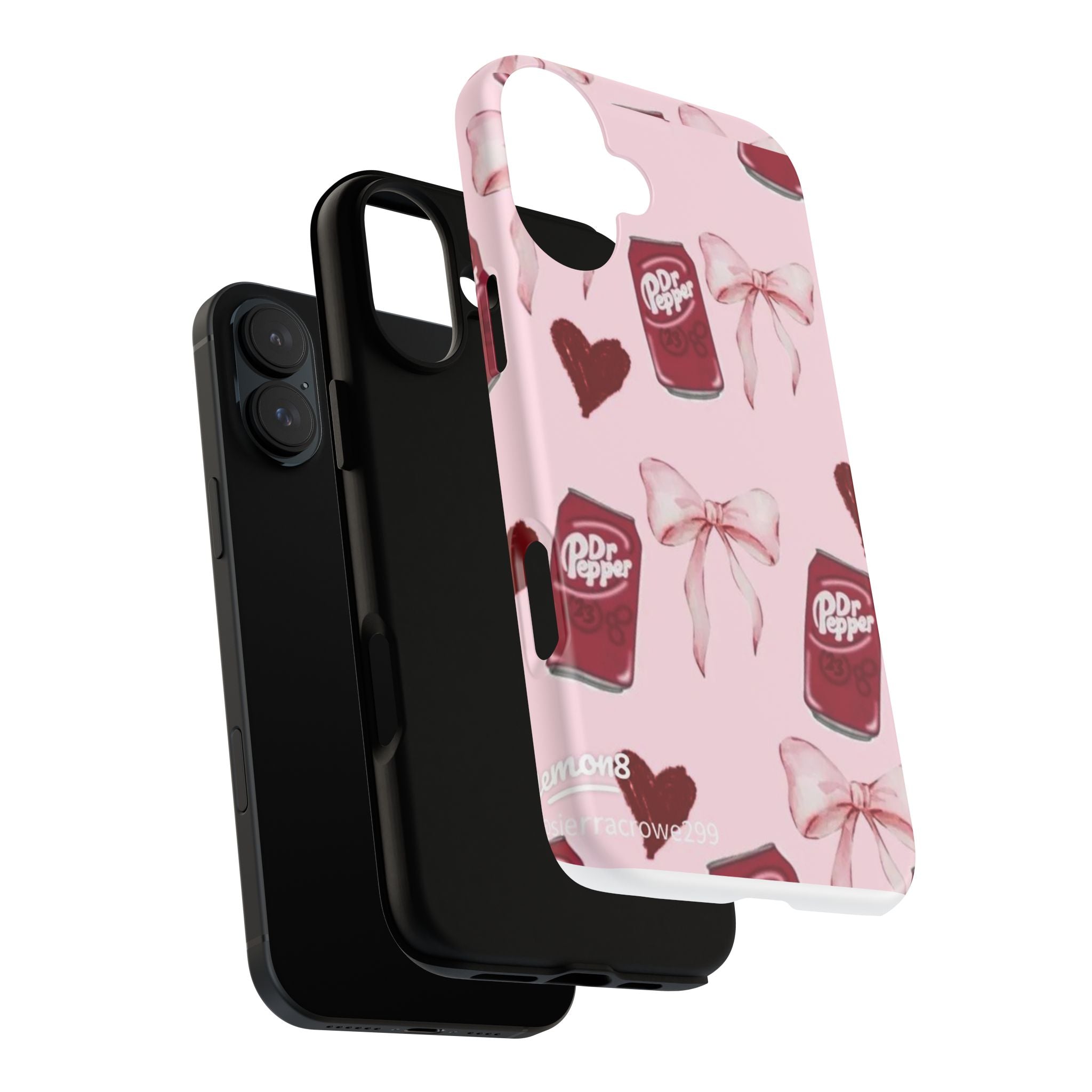 Dr Pepper Pink Bow Phone Case — Cute Soda Pattern Tough Case