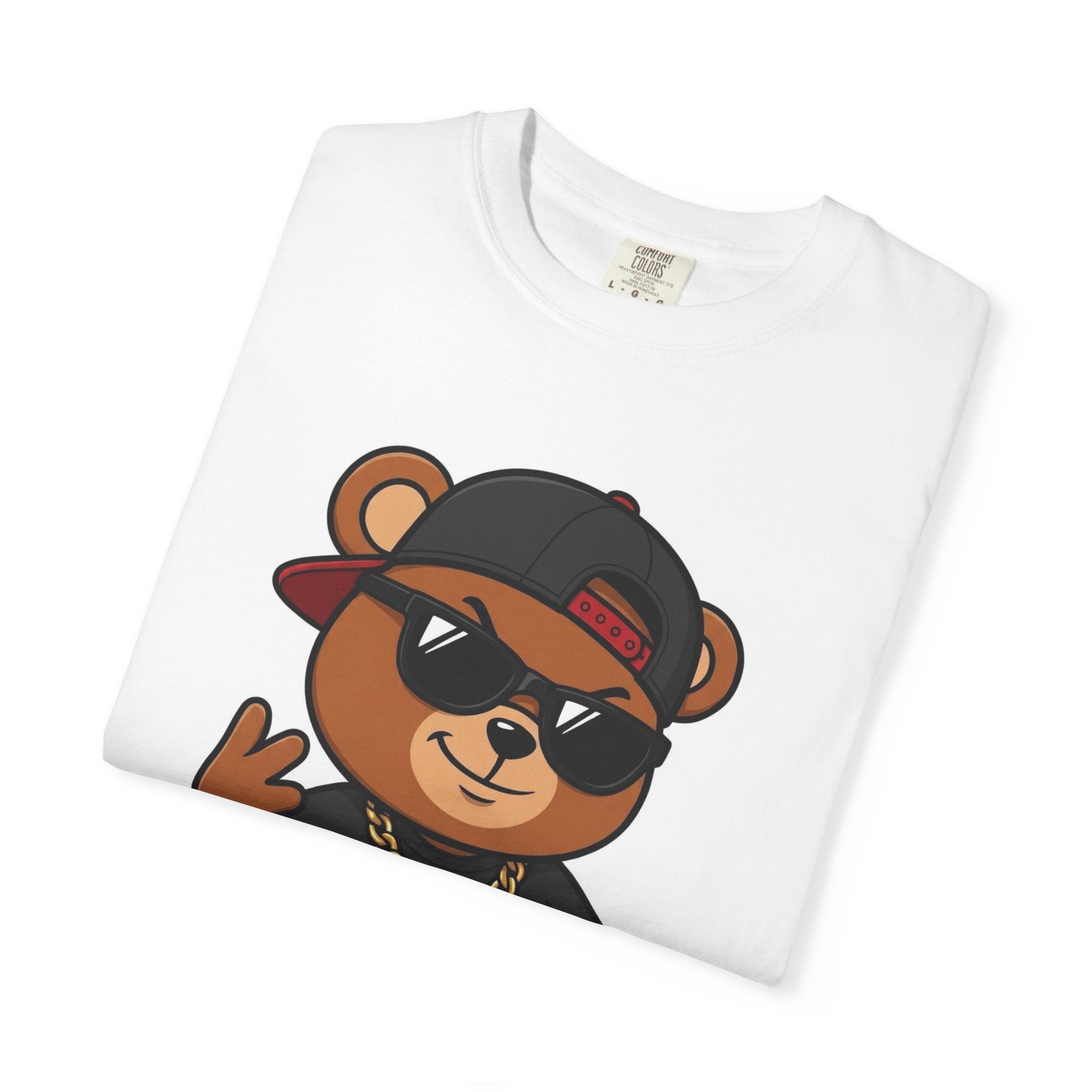 Bear Hip-Hop T-Shirt — Cool Streetwear Graphic Tee (Bear with Shades & Chains)