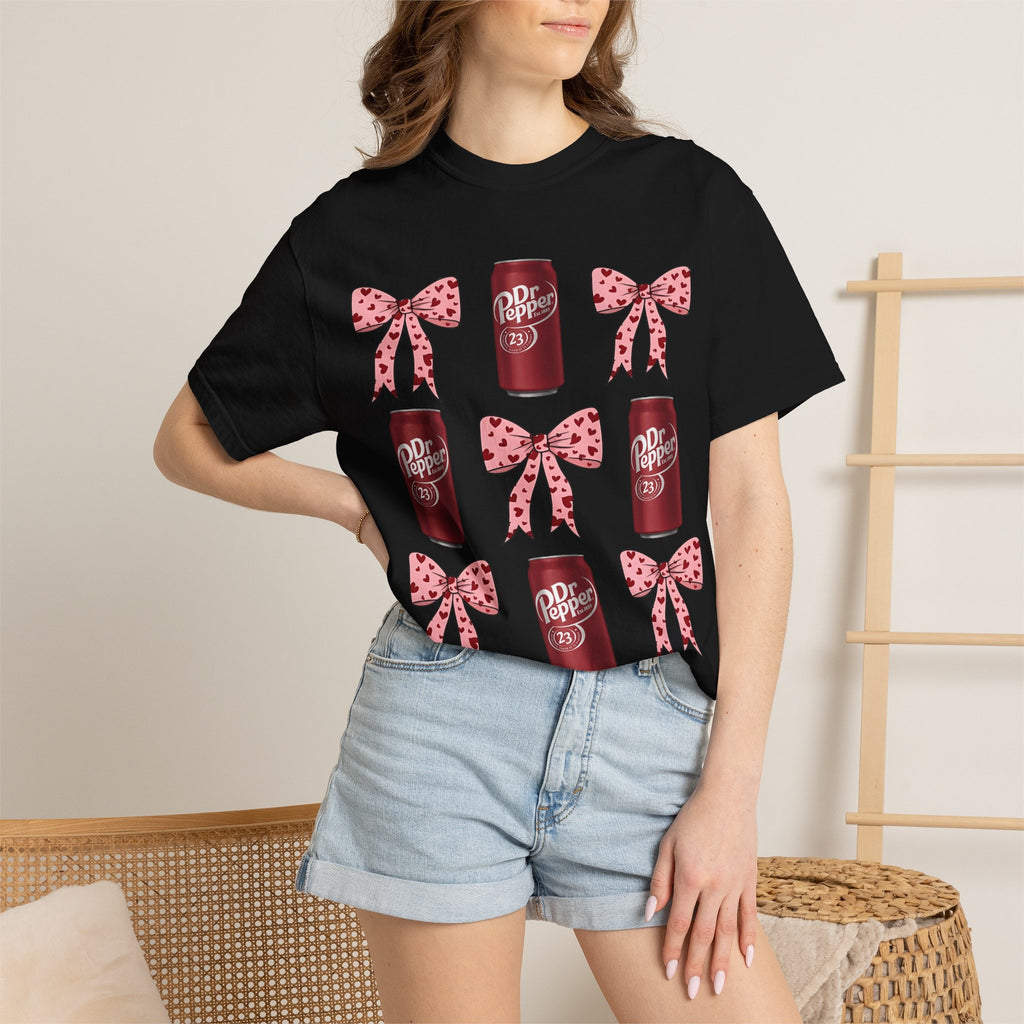 Dr Pepper Cans & Pink Polka Dot Bows T-Shirt