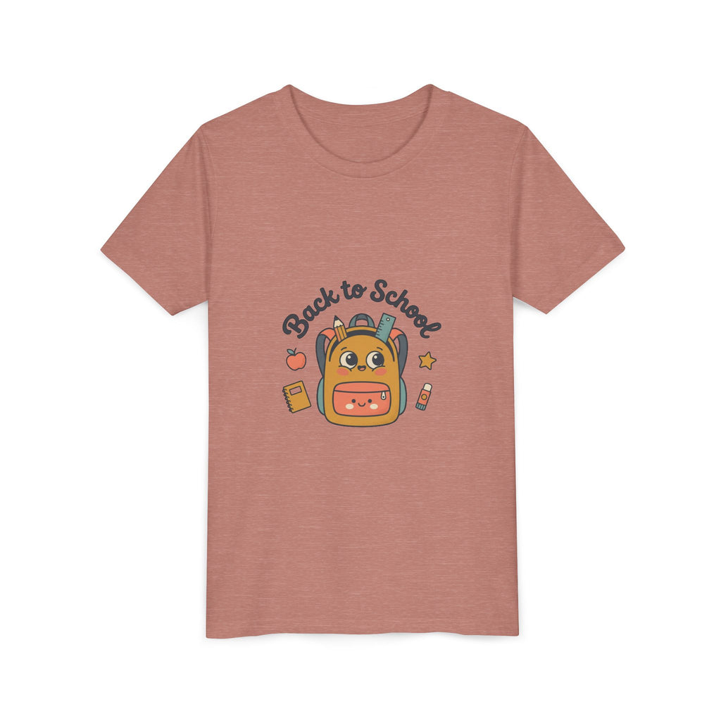 Back to School Youth Tee — Cute Backpack & Supplies Kids Shirt