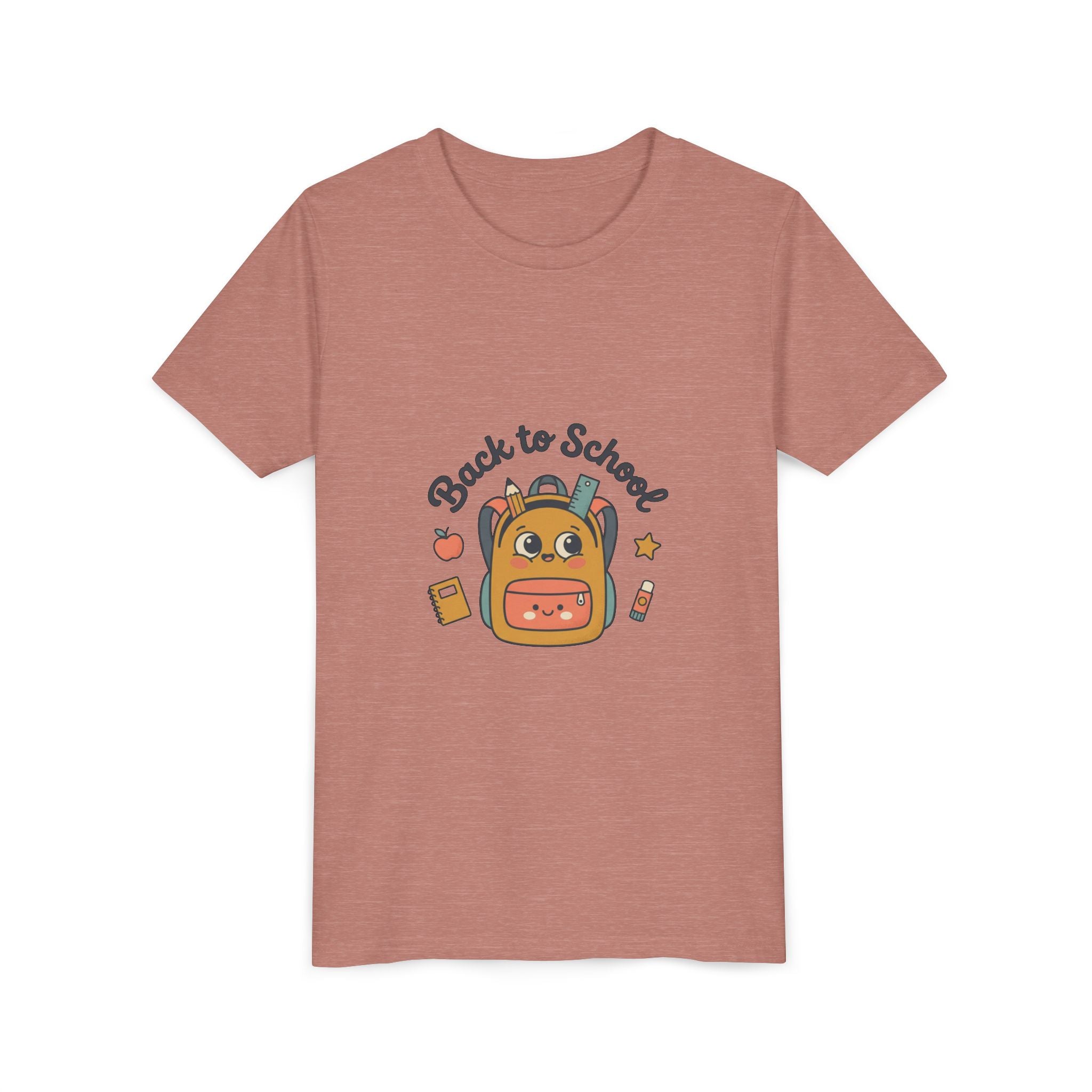 Back to School Youth Tee — Cute Backpack & Supplies Kids Shirt