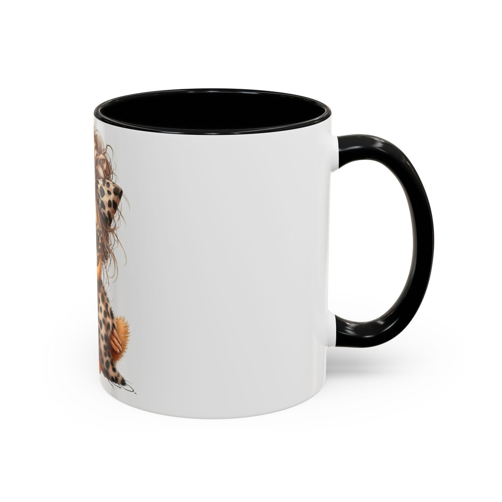 Leopard Chick Coffee Mug — Cute Chic Duckling Accent Mug (11/15oz)