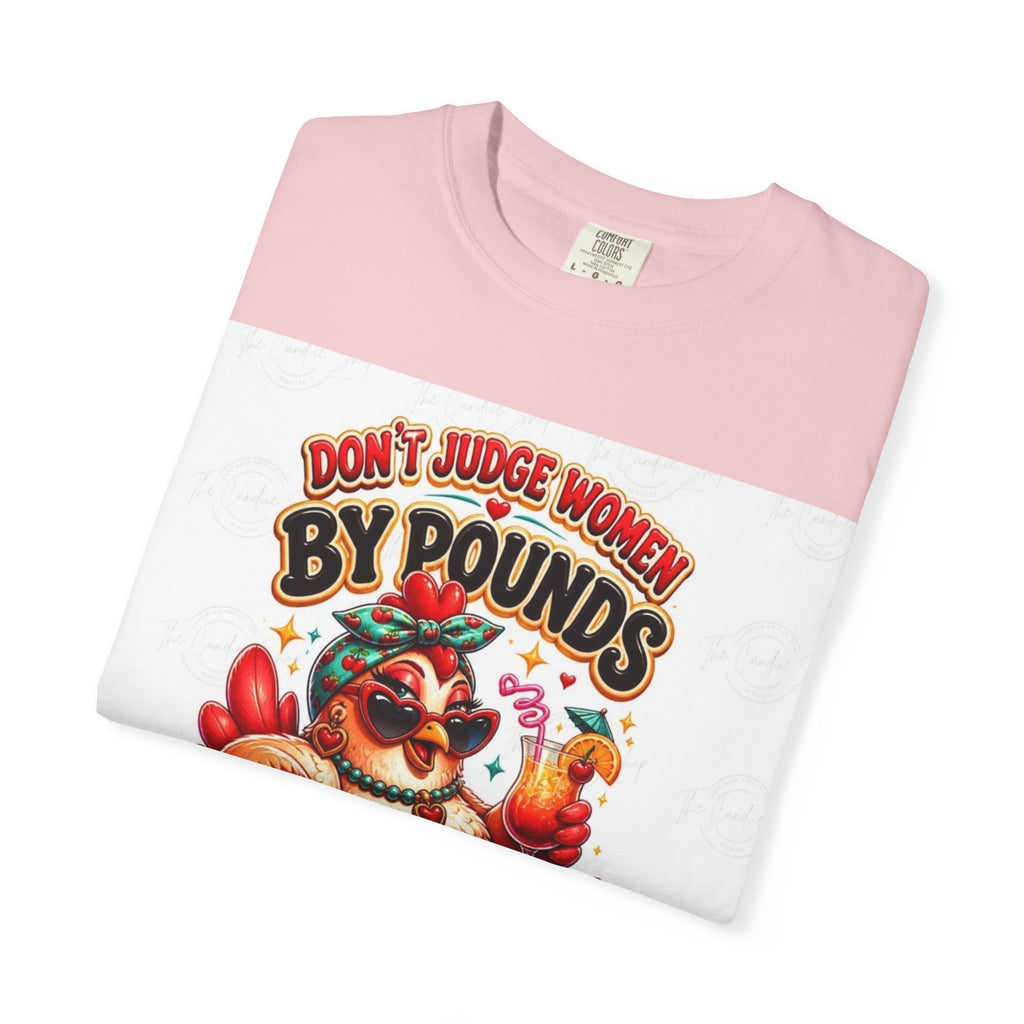 T-Shirt — "Don’t Judge Women By Pounds" Vintage Turkey Thanksgiving Tee