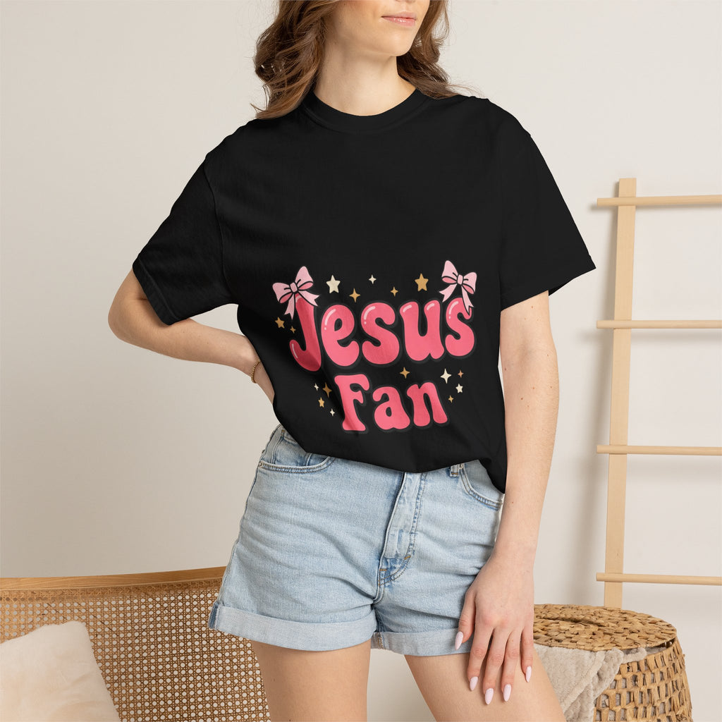 Jesus Fan T-Shirt — Cute Pink Gospel Graphic Tee