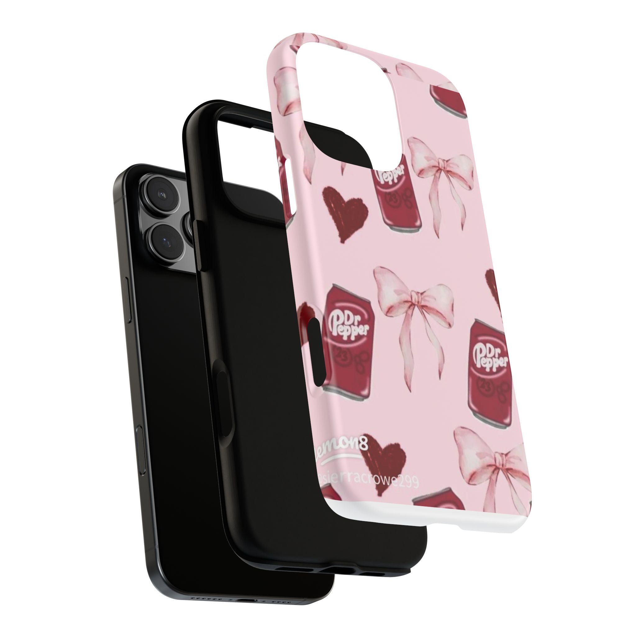 Dr Pepper Pink Bow Phone Case — Cute Soda Pattern Tough Case