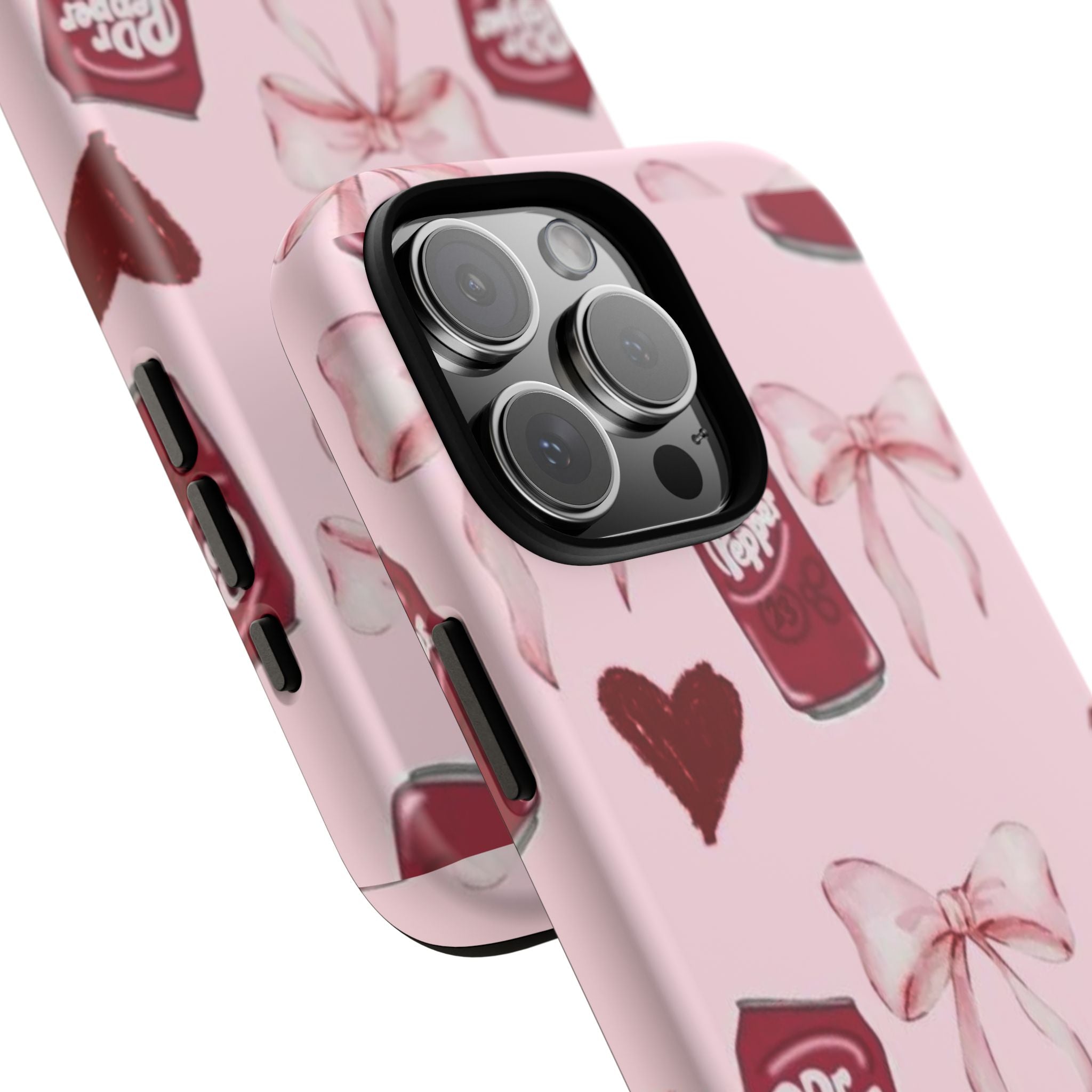 Dr Pepper Pink Bow Phone Case — Cute Soda Pattern Tough Case