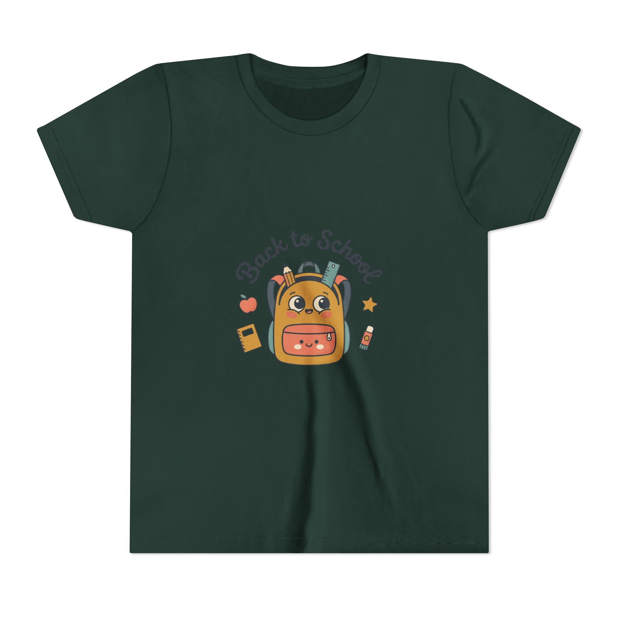 Back to School Youth Tee — Cute Backpack & Supplies Kids Shirt