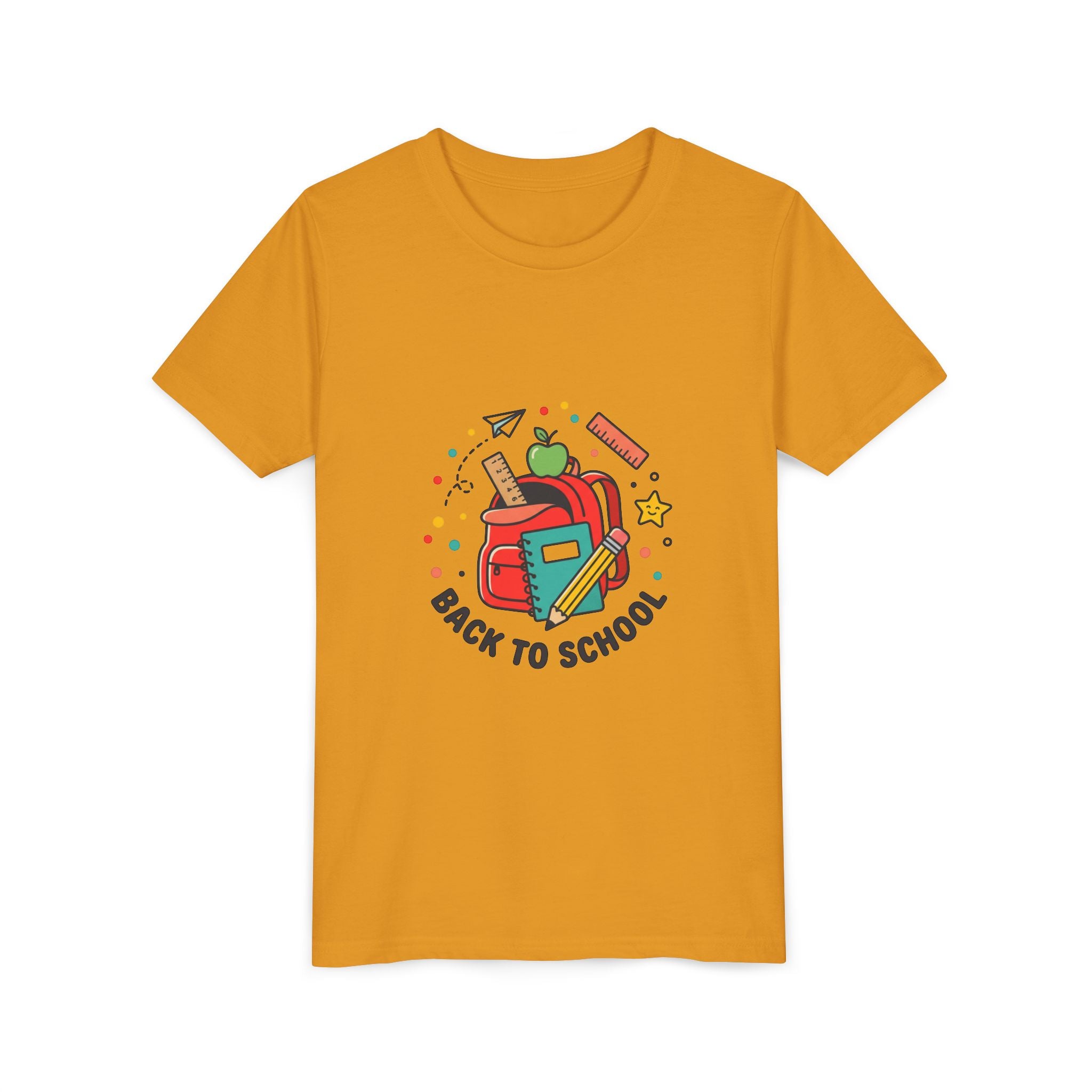 Back to School Youth Tee — Kids Backpack & School Supplies Graphic Shirt