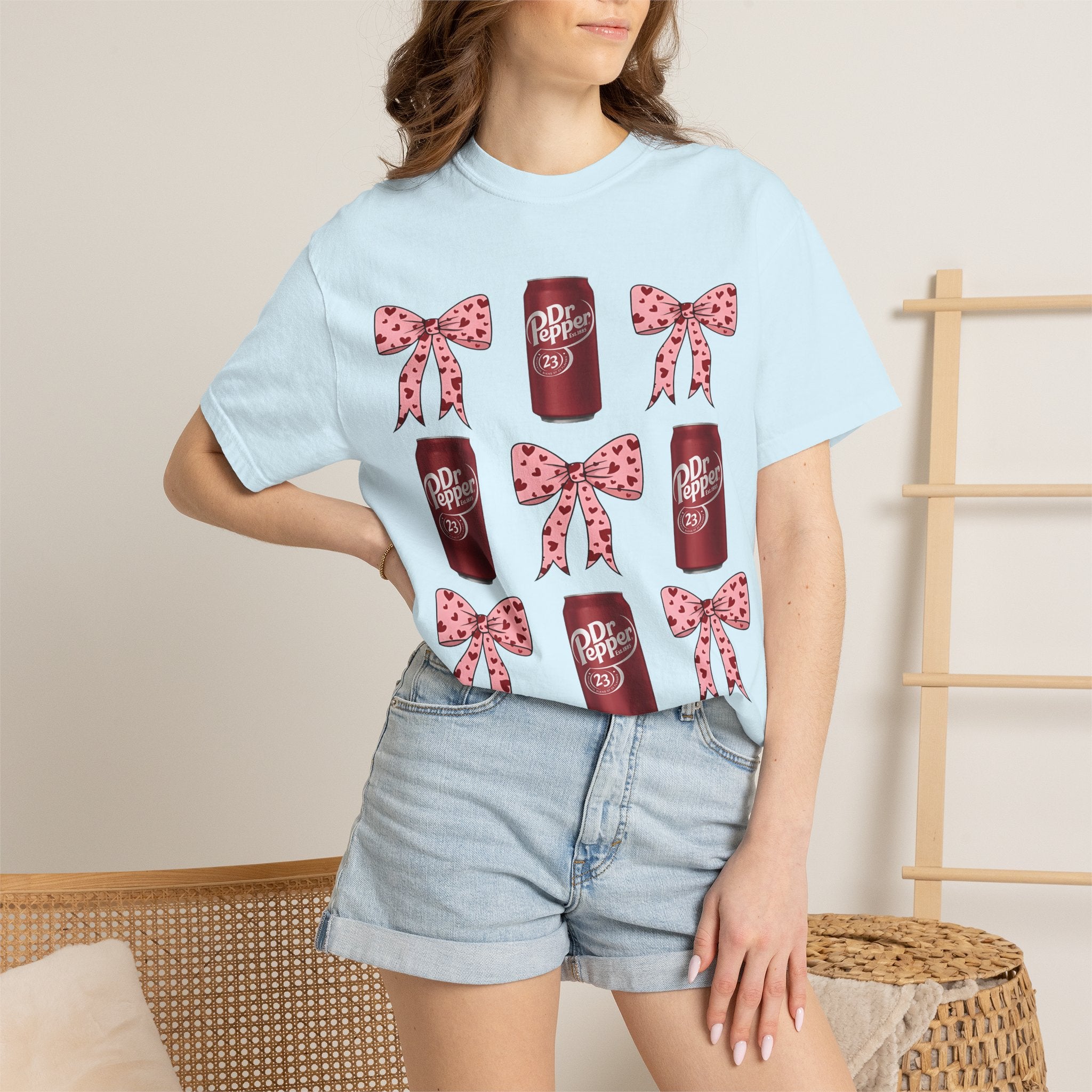 Dr Pepper Cans & Pink Polka Dot Bows T-Shirt