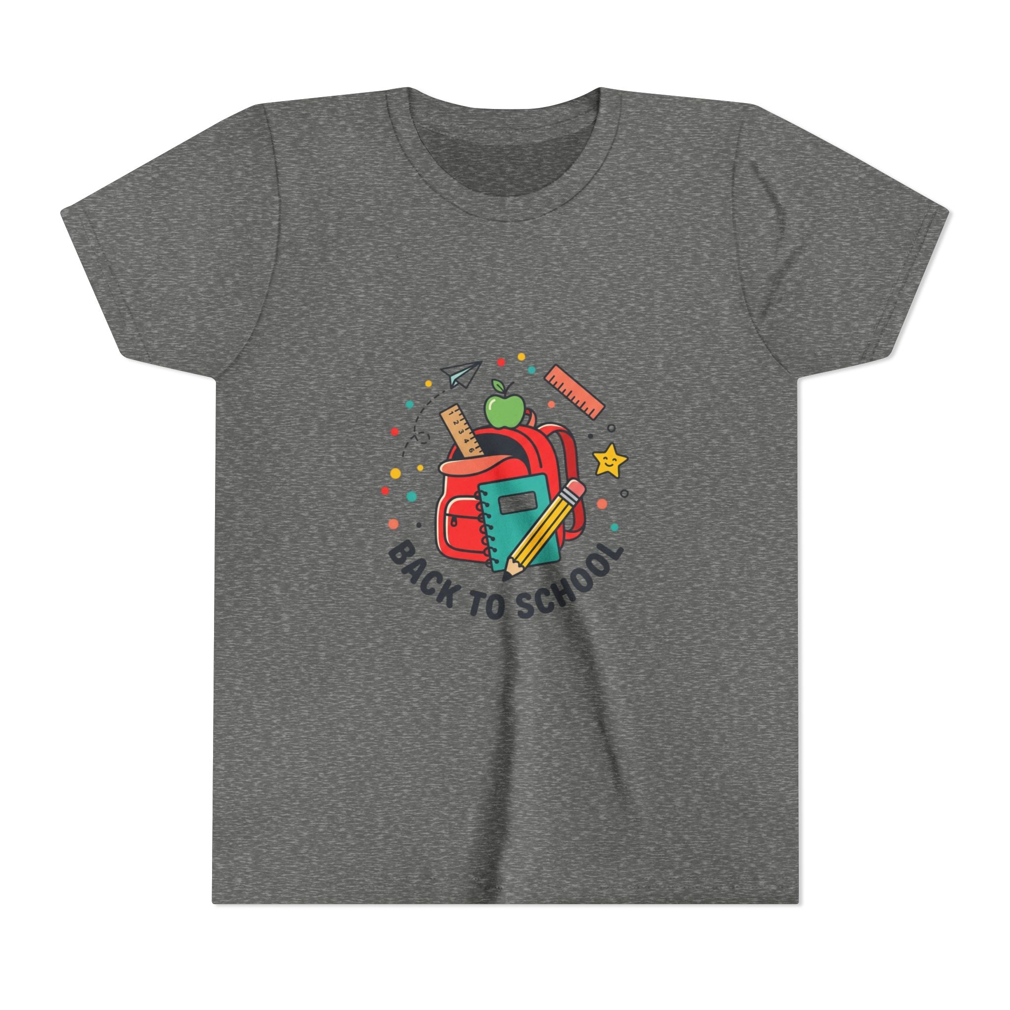 Back to School Youth Tee — Kids Backpack & School Supplies Graphic Shirt