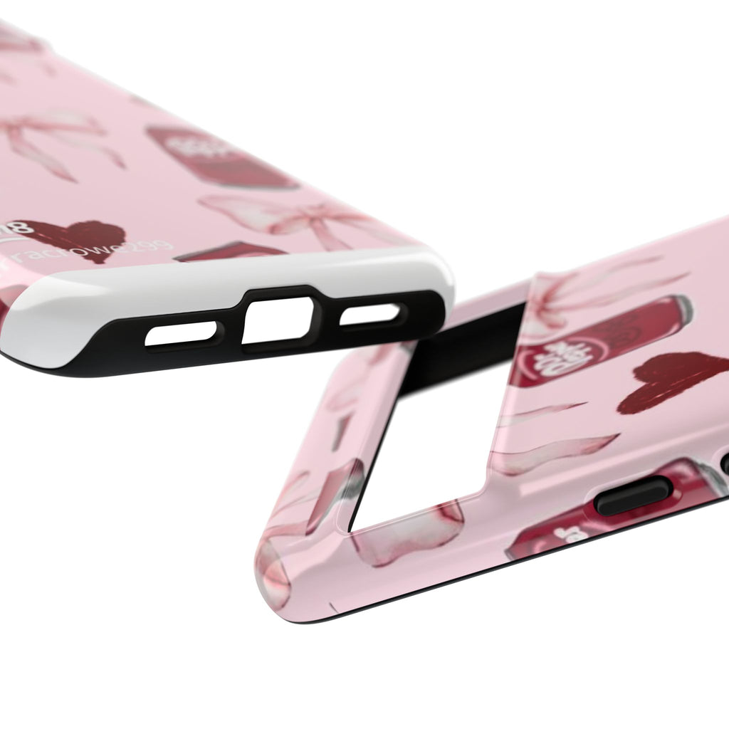 Dr Pepper Pink Bow Phone Case — Cute Soda Pattern Tough Case