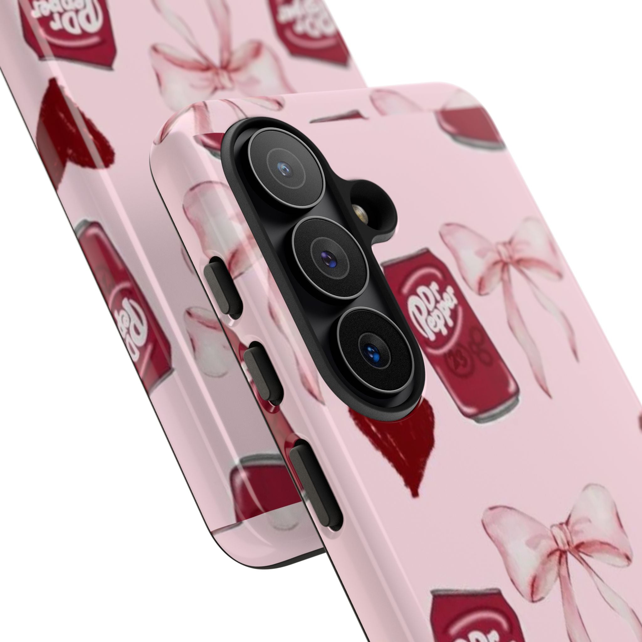 Dr Pepper Pink Bow Phone Case — Cute Soda Pattern Tough Case