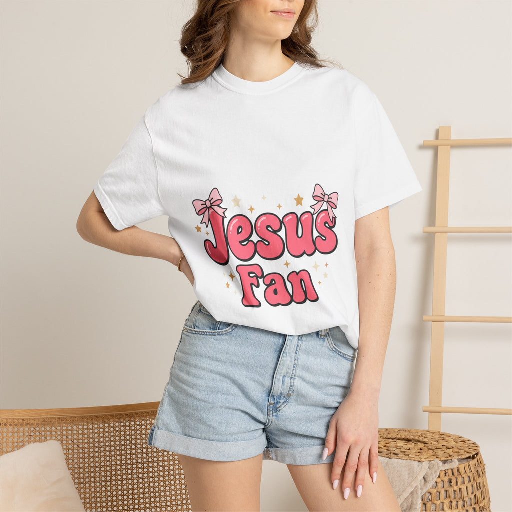 Jesus Fan T-Shirt — Cute Pink Gospel Graphic Tee