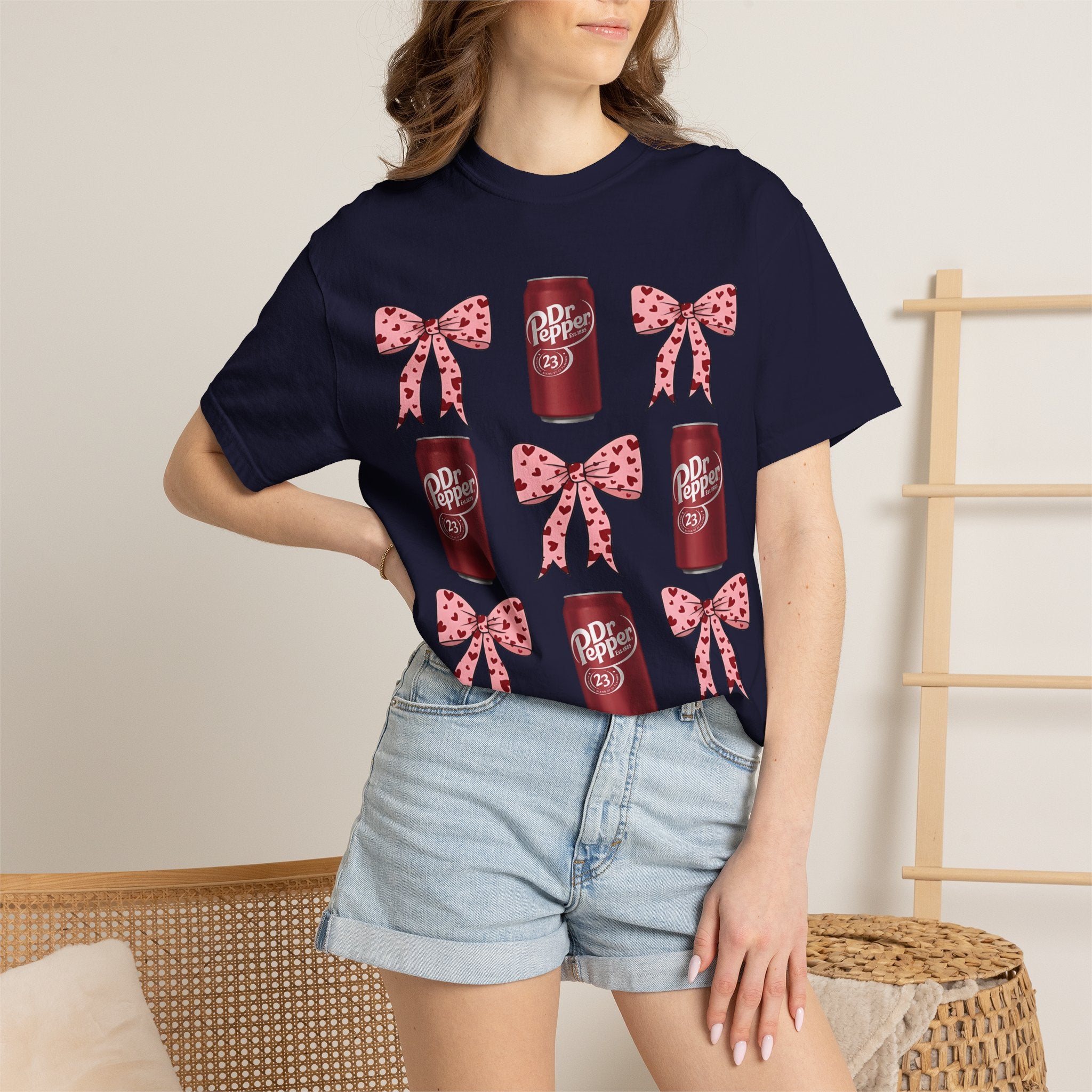 Dr Pepper Cans & Pink Polka Dot Bows T-Shirt