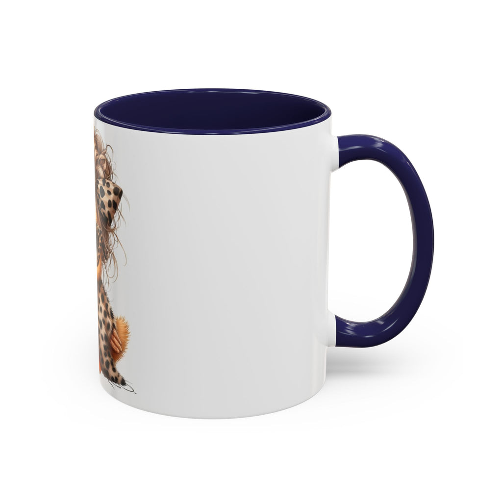 Leopard Chick Coffee Mug — Cute Chic Duckling Accent Mug (11/15oz)