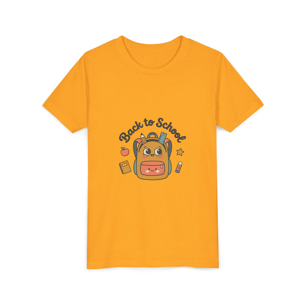 Back to School Youth Tee — Cute Backpack & Supplies Kids Shirt
