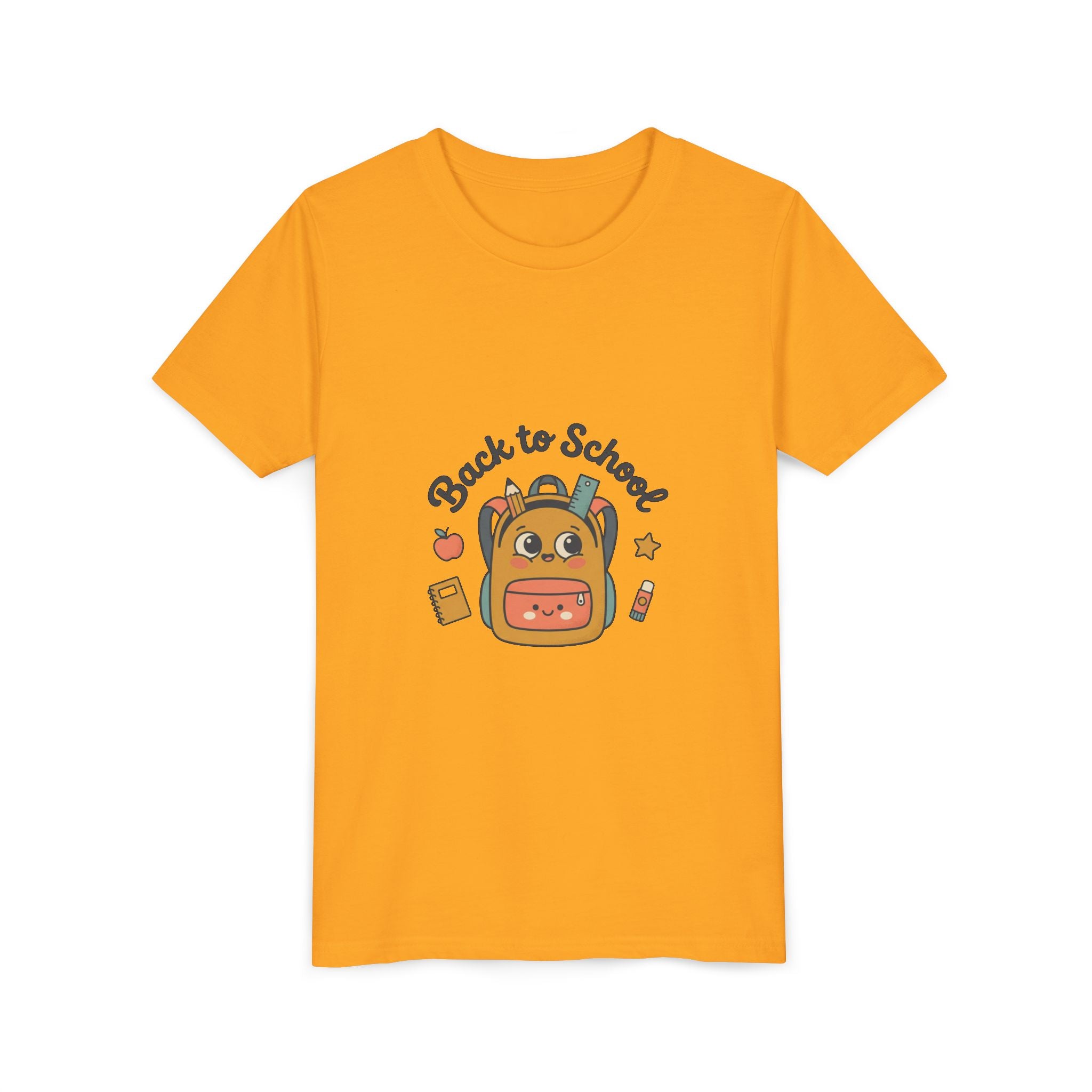 Back to School Youth Tee — Cute Backpack & Supplies Kids Shirt