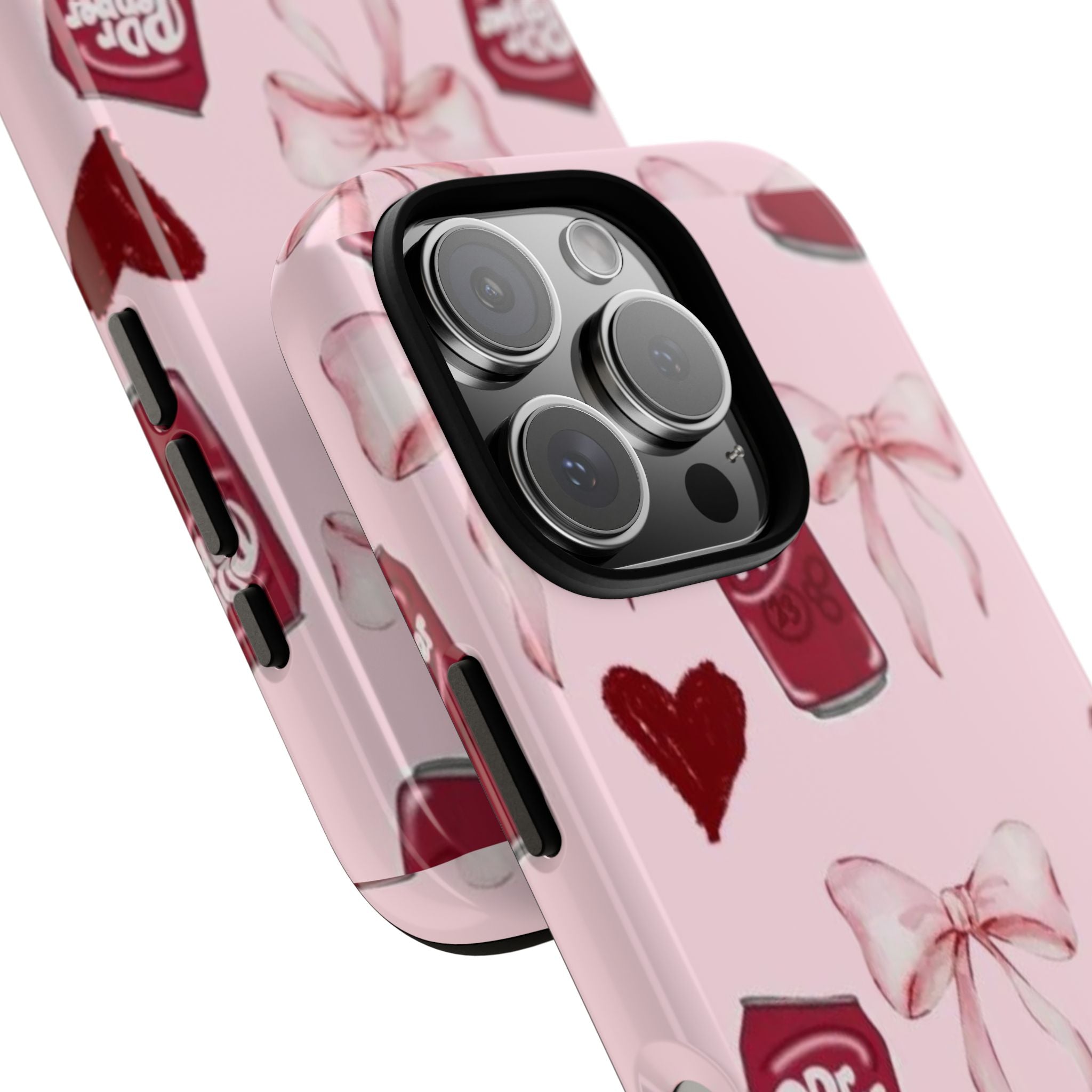 Dr Pepper Pink Bow Phone Case — Cute Soda Pattern Tough Case