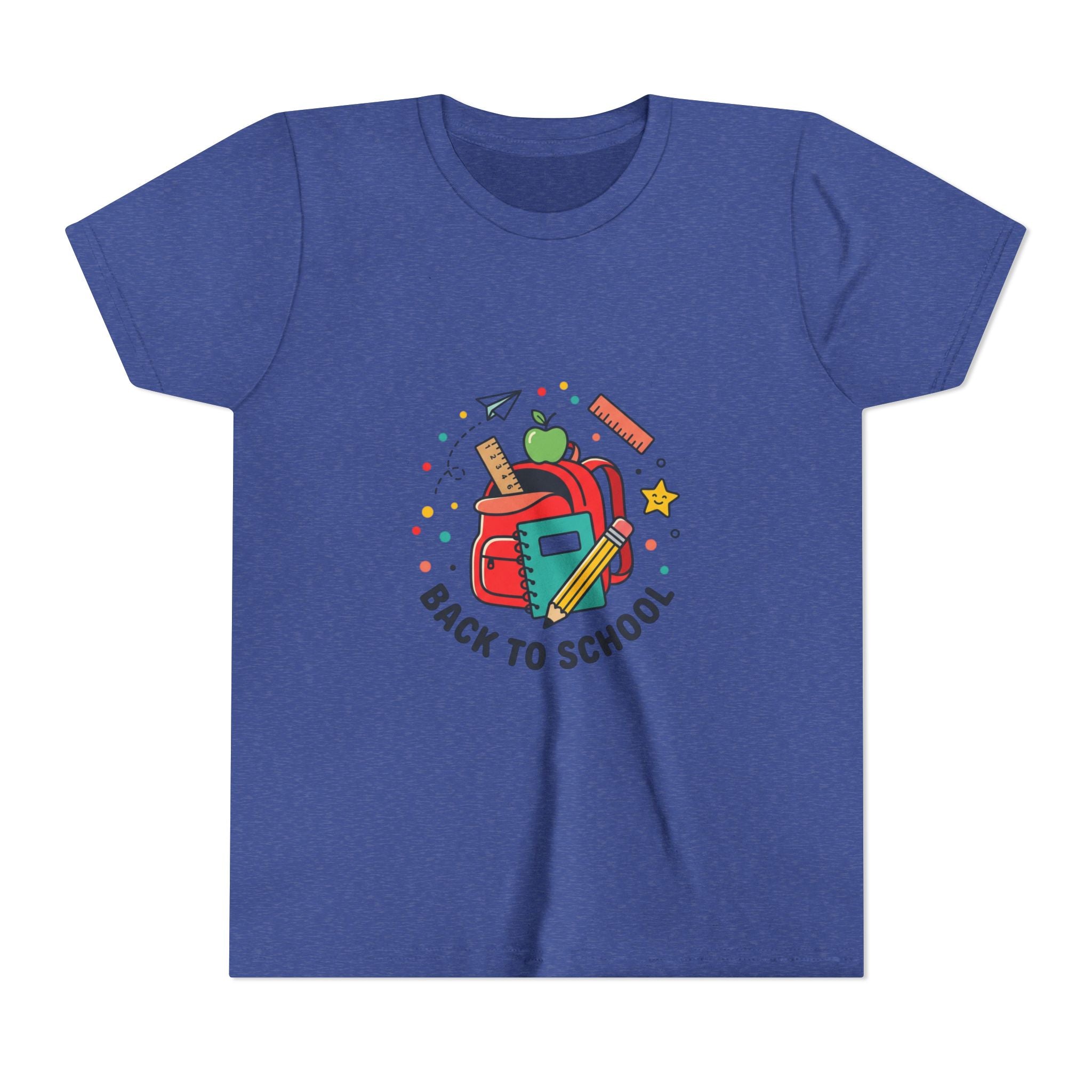 Back to School Youth Tee — Kids Backpack & School Supplies Graphic Shirt