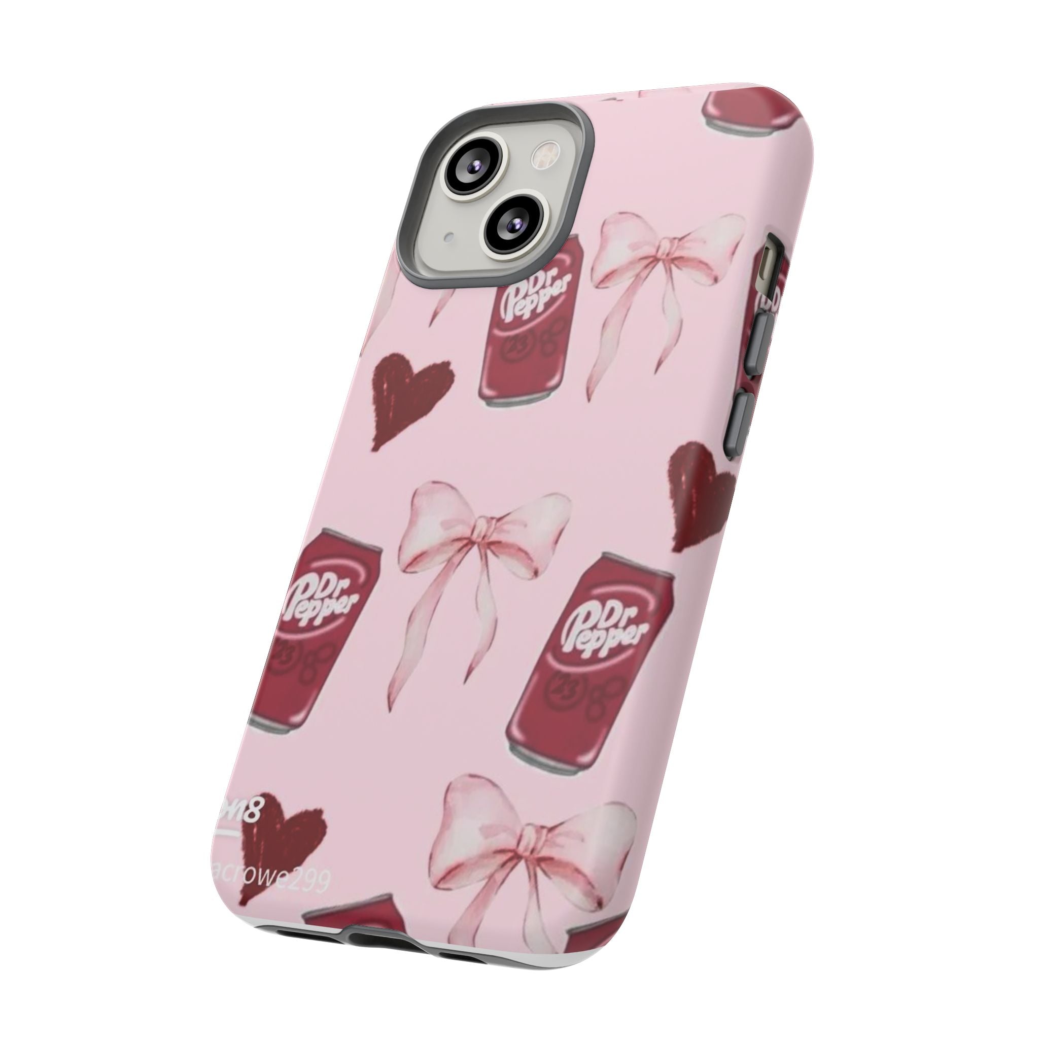 Dr Pepper Pink Bow Phone Case — Cute Soda Pattern Tough Case