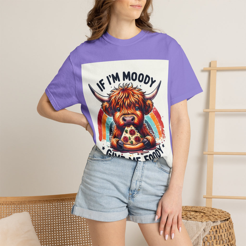 If I’m Moody Give Me Foody Highland Cow T-Shirt
