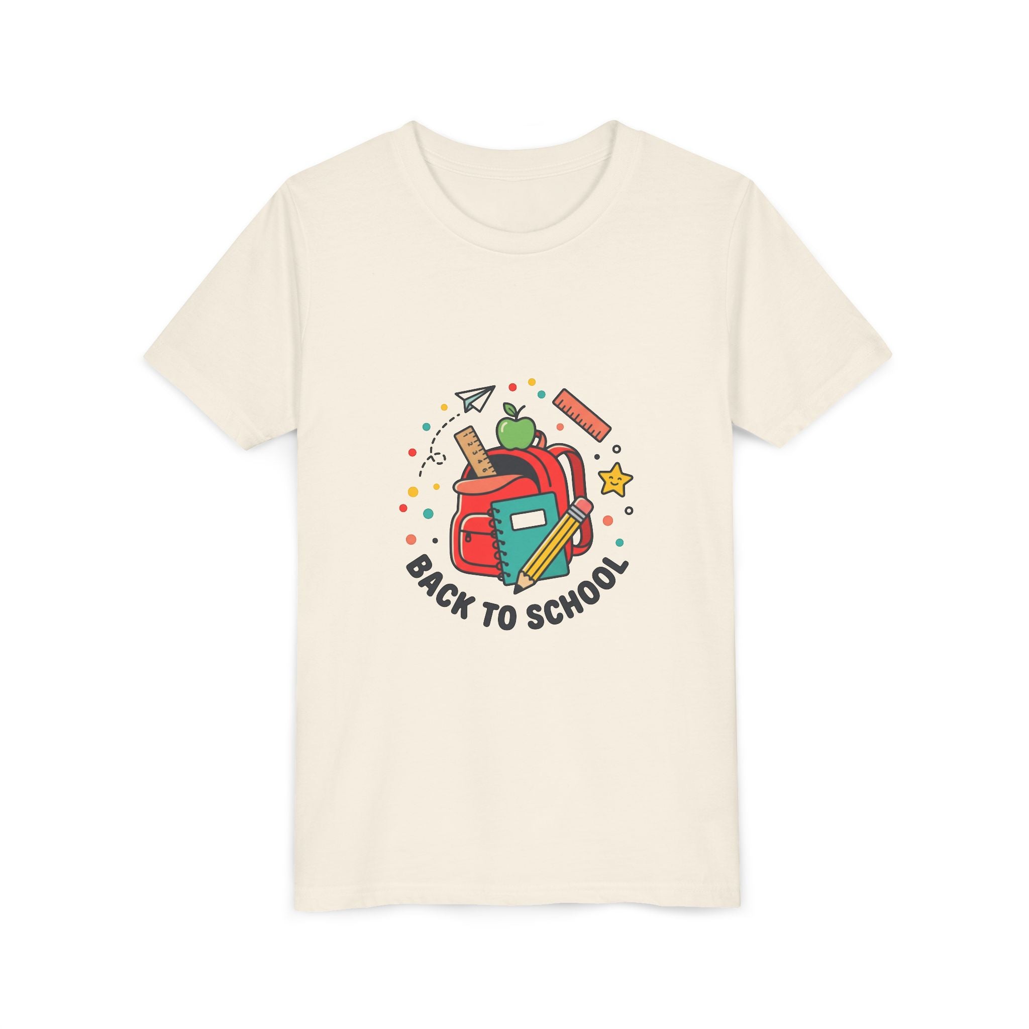 Back to School Youth Tee — Kids Backpack & School Supplies Graphic Shirt