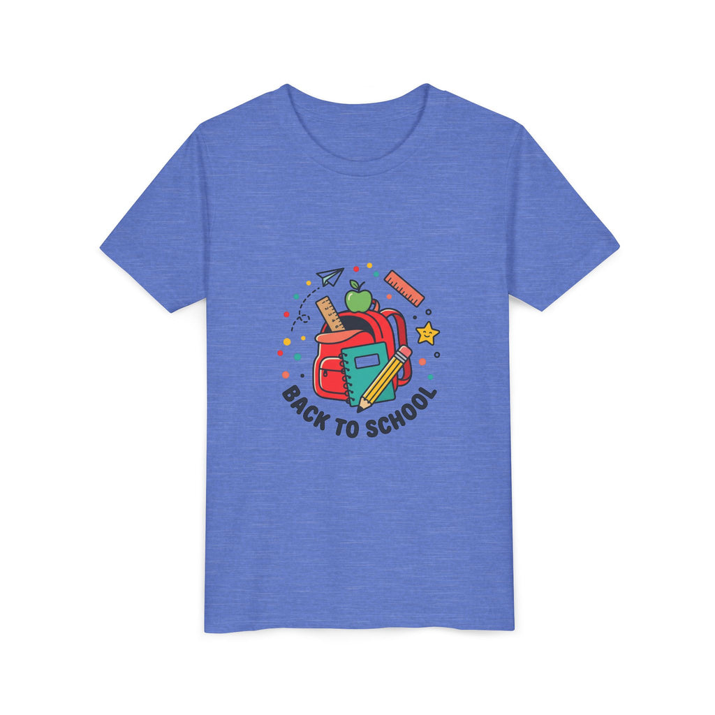 Back to School Youth Tee — Kids Backpack & School Supplies Graphic Shirt