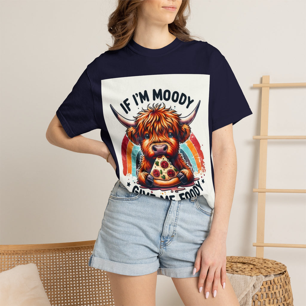 If I’m Moody Give Me Foody Highland Cow T-Shirt