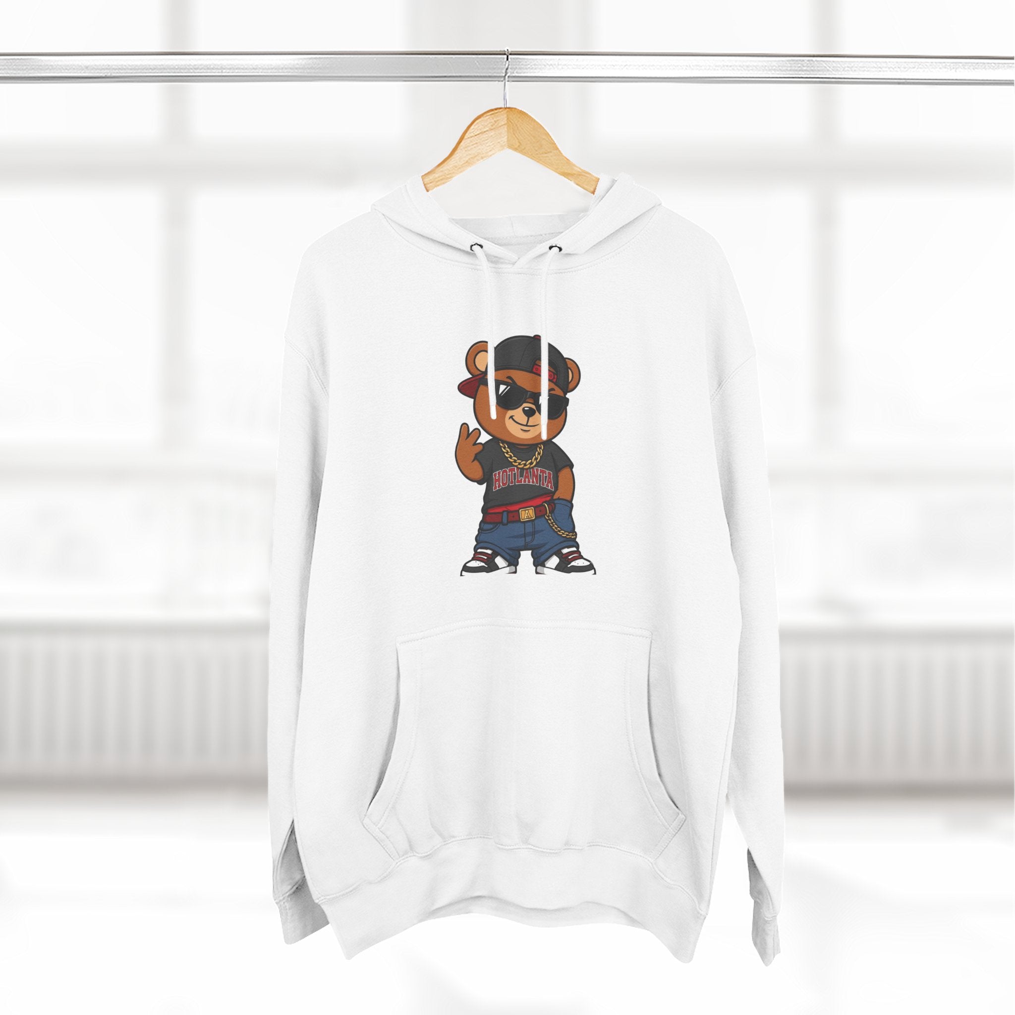 Bear Streetwear Hoodie — Cool Cartoon Bear Graphic Pullover