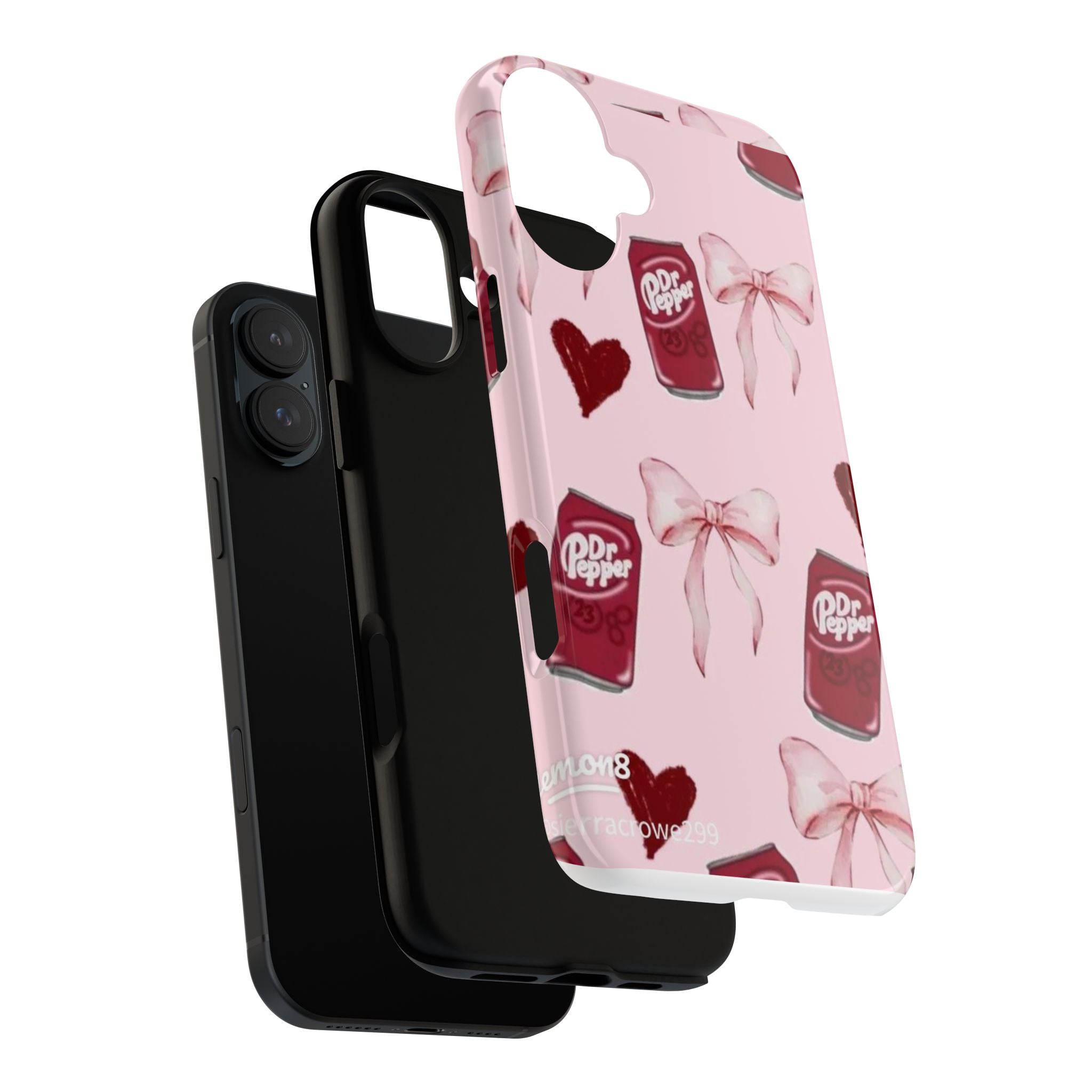 Dr Pepper Pink Bow Phone Case — Cute Soda Pattern Tough Case