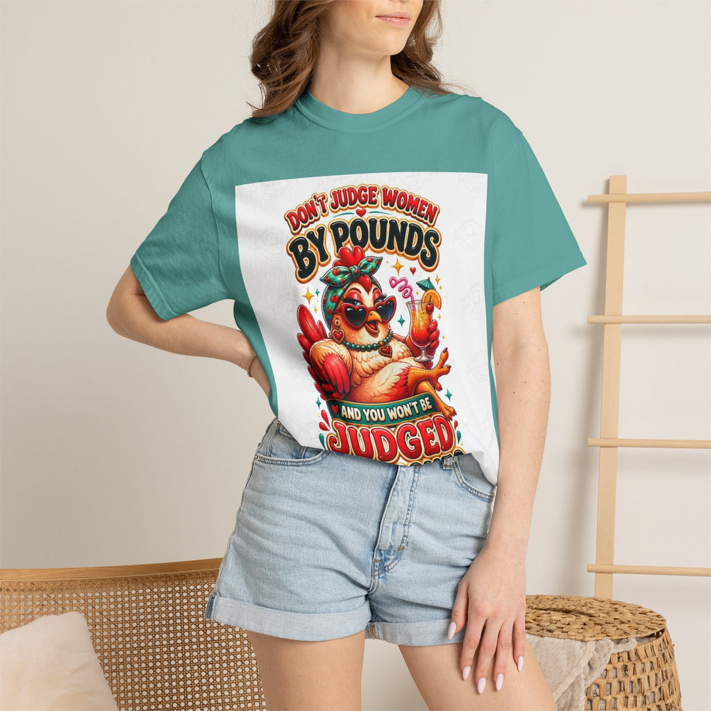 T-Shirt — "Don’t Judge Women By Pounds" Vintage Turkey Thanksgiving Tee