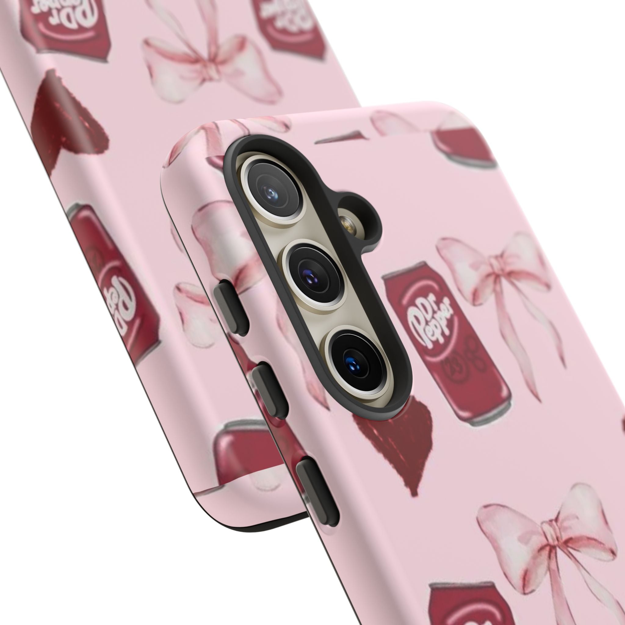 Dr Pepper Pink Bow Phone Case — Cute Soda Pattern Tough Case