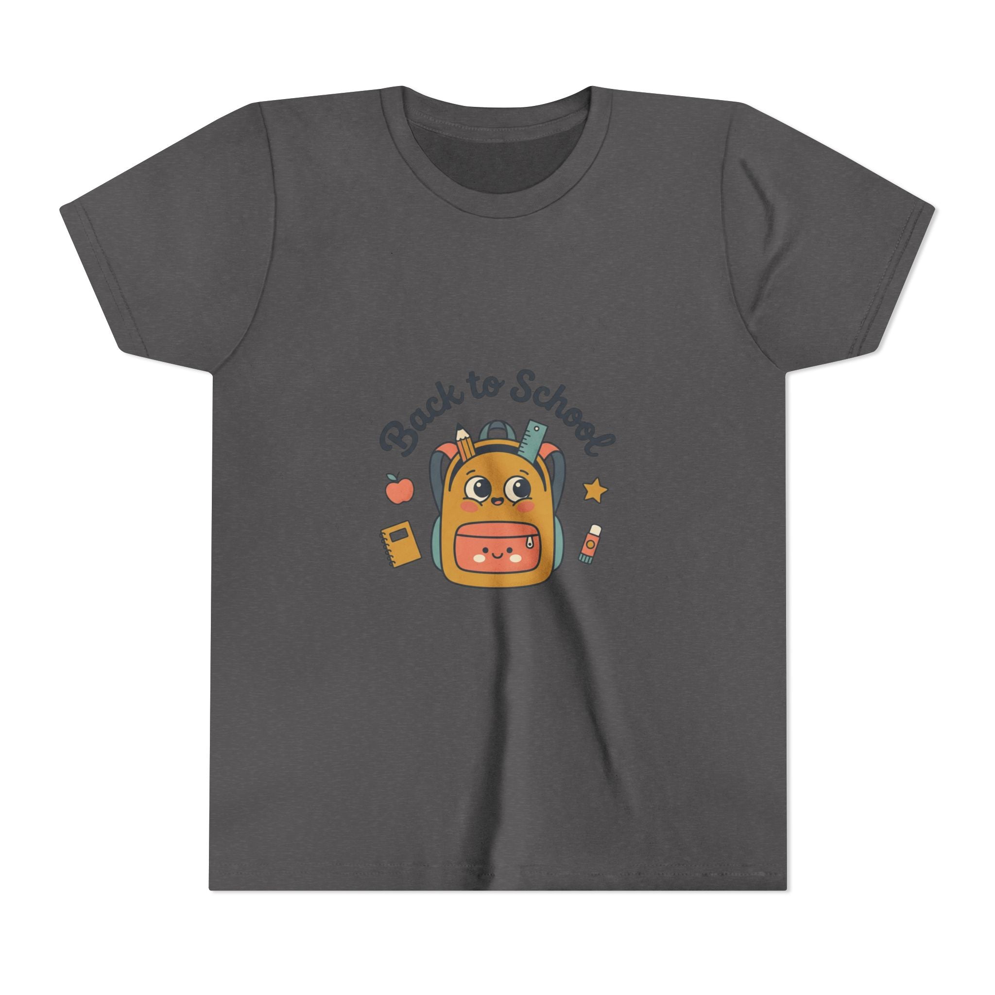 Back to School Youth Tee — Cute Backpack & Supplies Kids Shirt