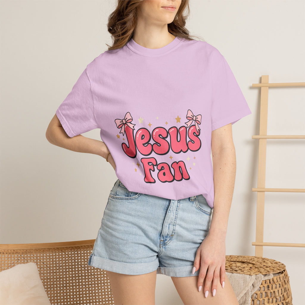 Jesus Fan T-Shirt — Cute Pink Gospel Graphic Tee