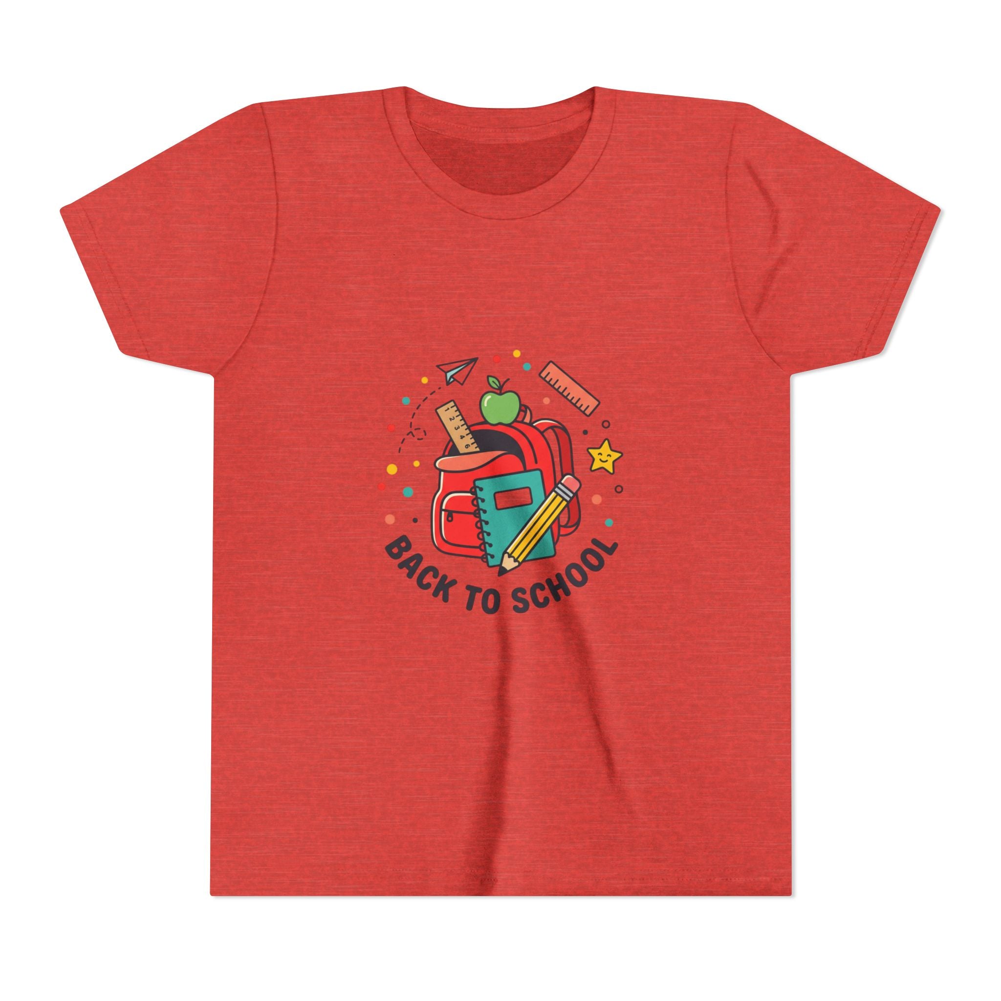 Back to School Youth Tee — Kids Backpack & School Supplies Graphic Shirt