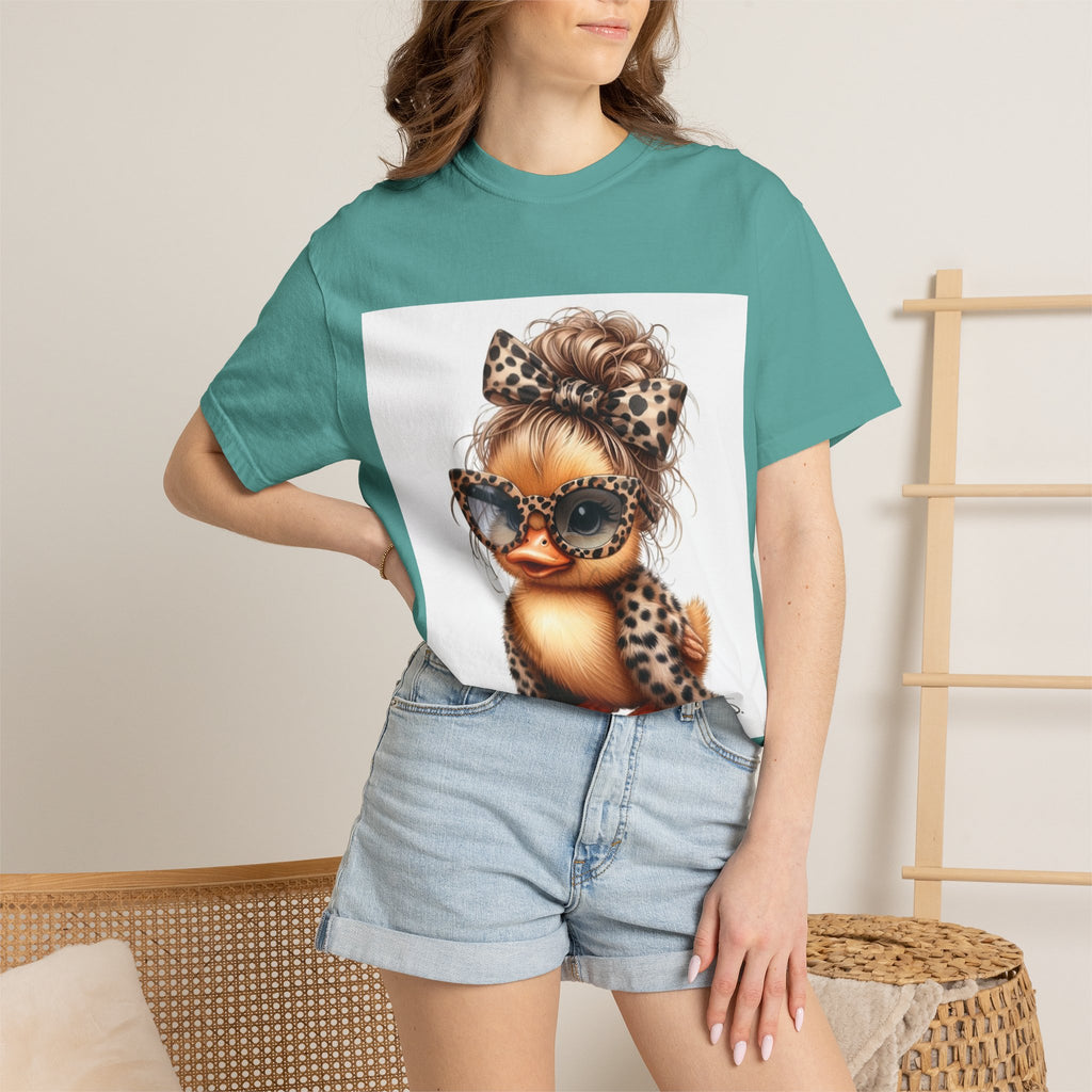 Cute Leopard Chick T-Shirt — Sunglasses Chick Graphic Tee