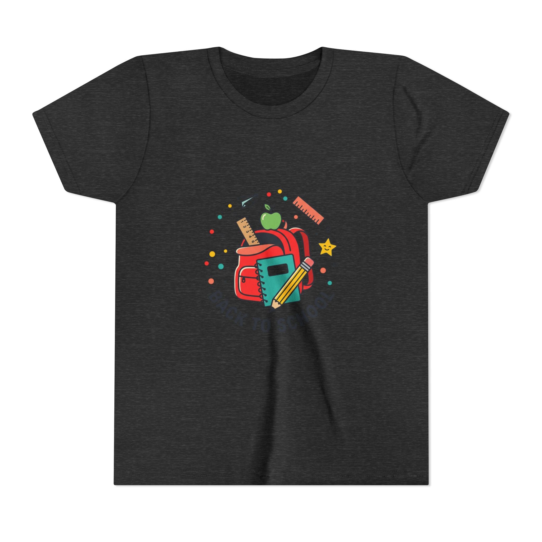 Back to School Youth Tee — Kids Backpack & School Supplies Graphic Shirt