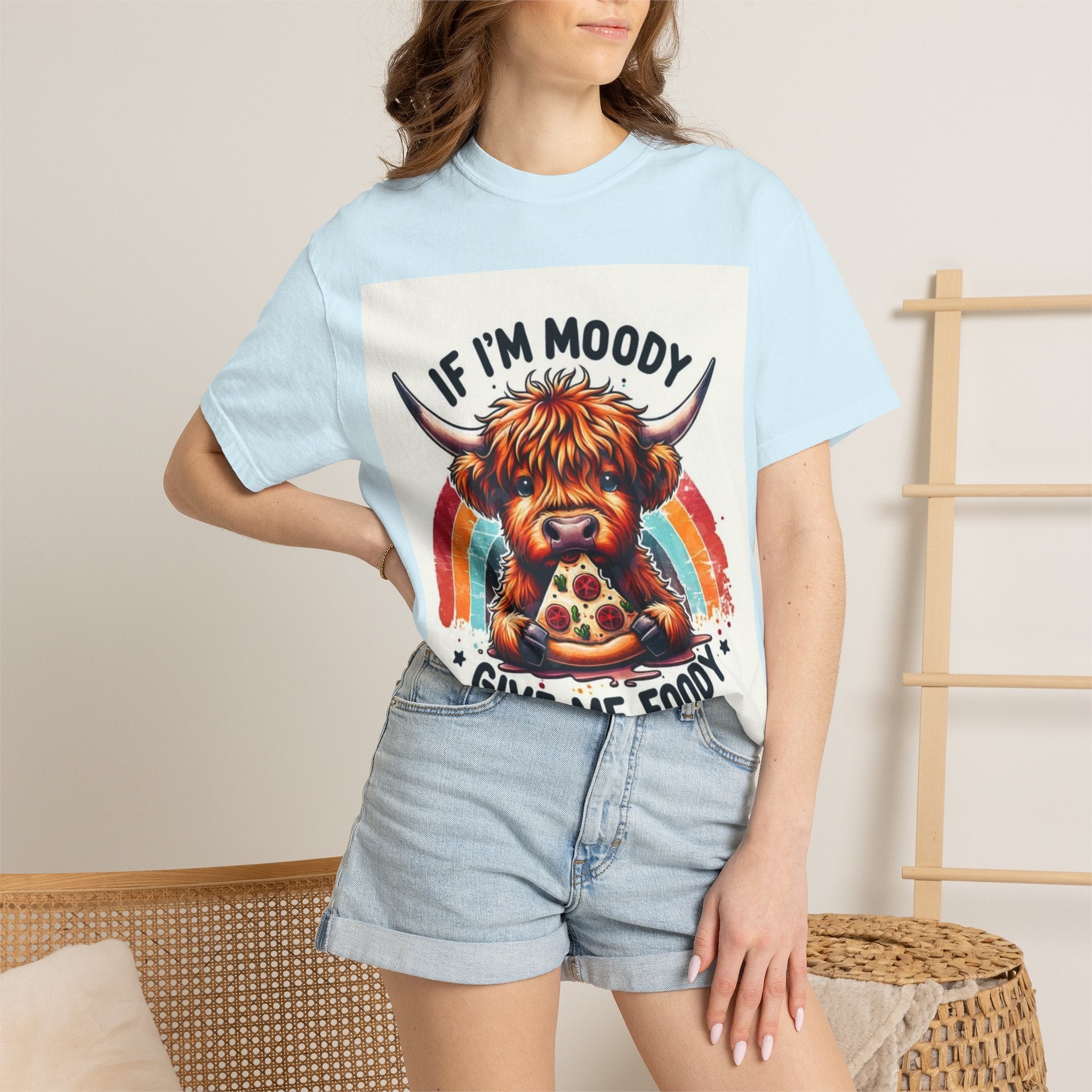 If I’m Moody Give Me Foody Highland Cow T-Shirt