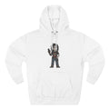 Horror Character Graphic Hoodie — Cute Creepy Doll Illustration