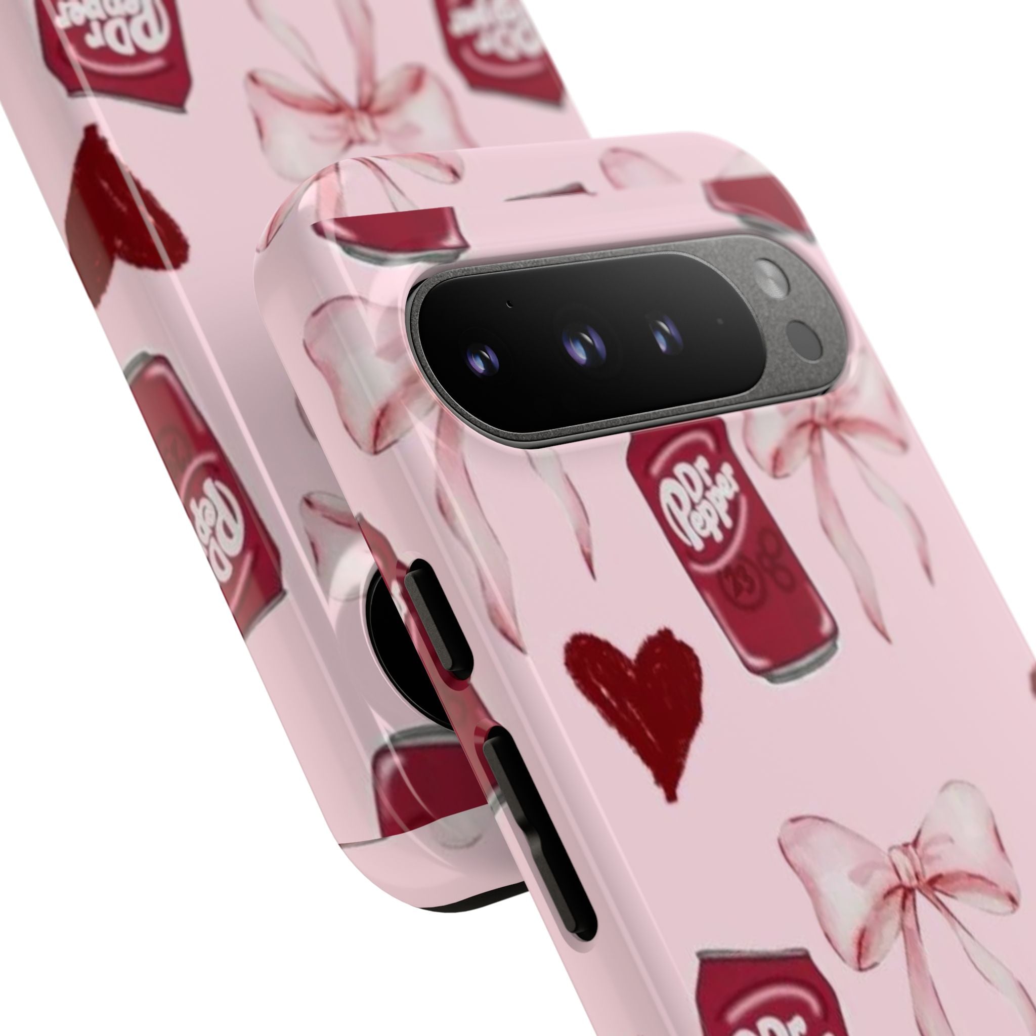 Dr Pepper Pink Bow Phone Case — Cute Soda Pattern Tough Case