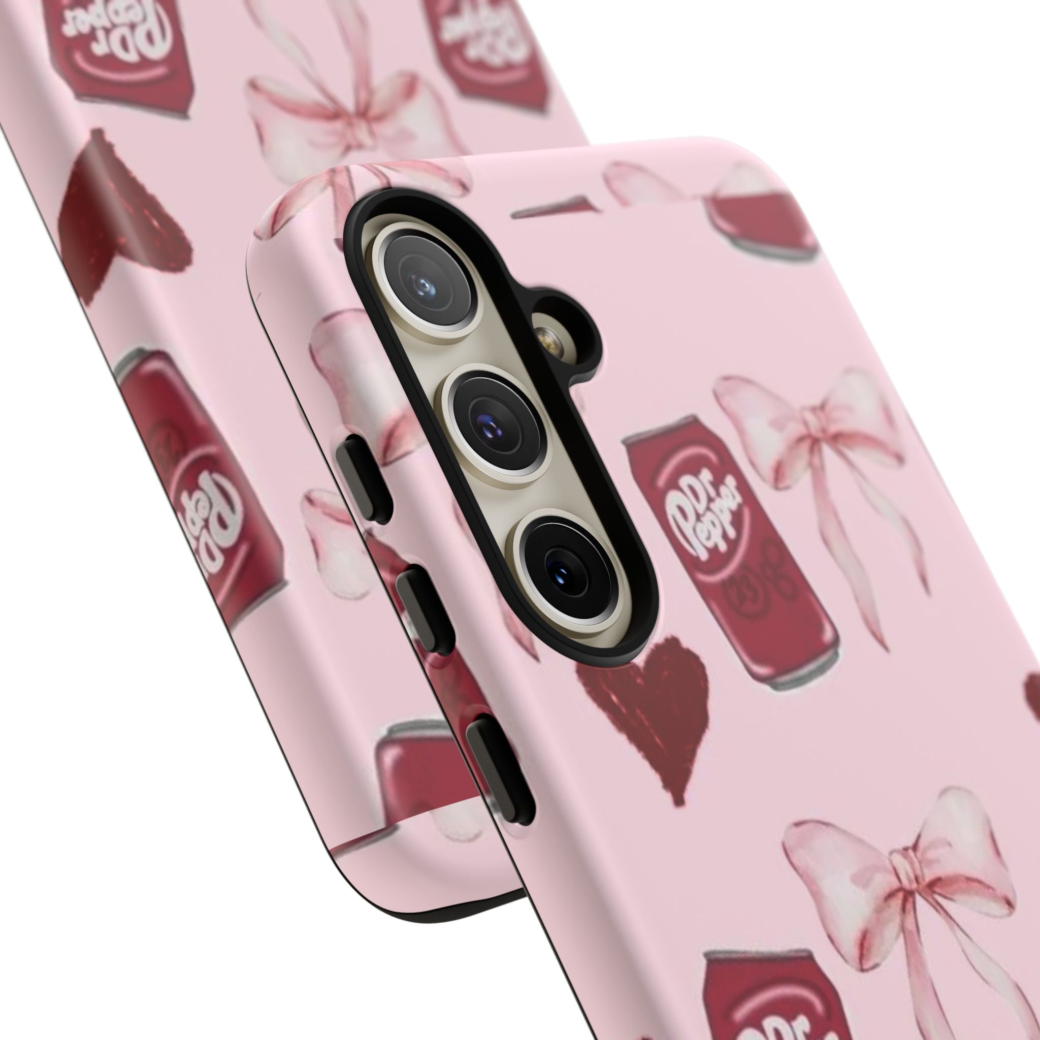 Dr Pepper Pink Bow Phone Case — Cute Soda Pattern Tough Case