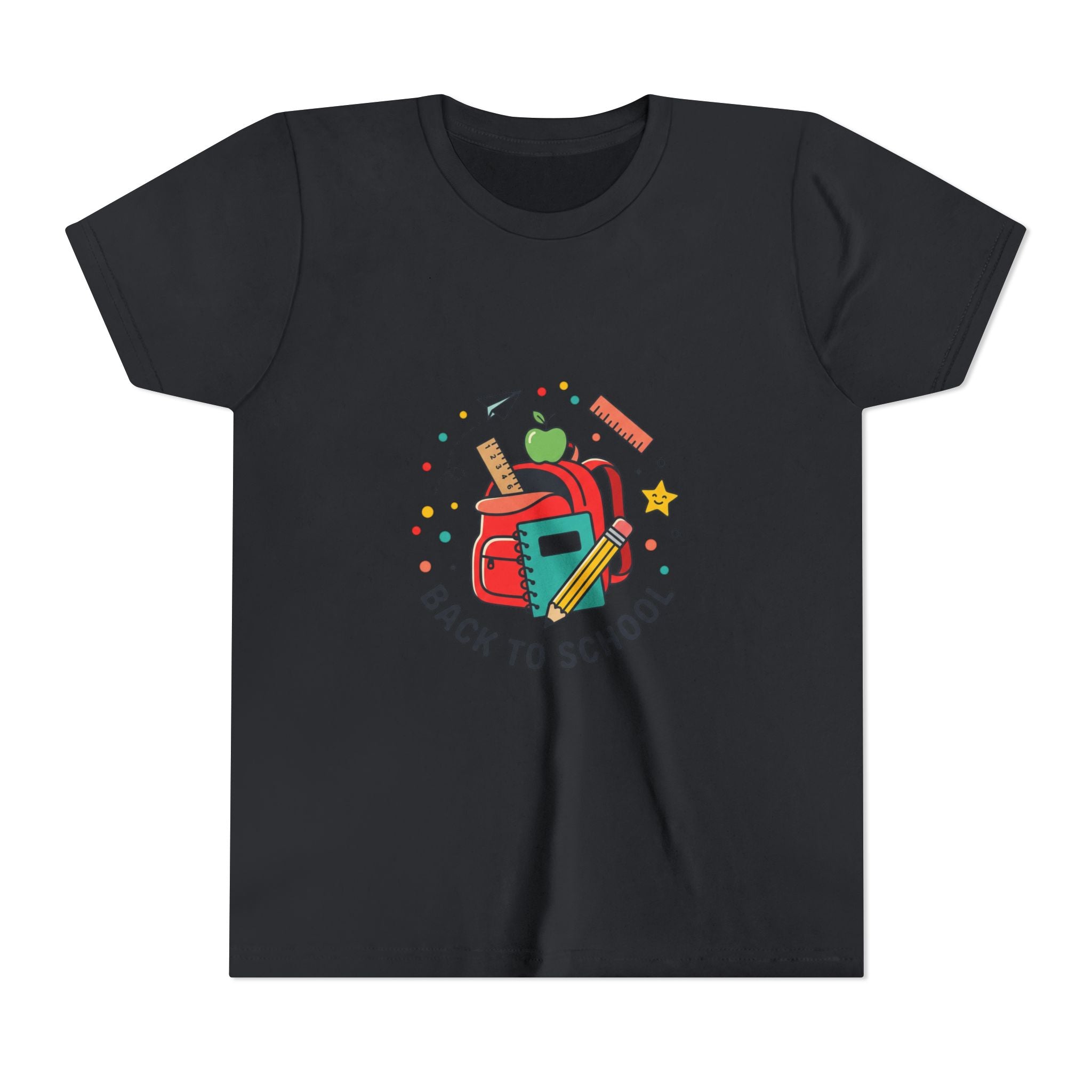 Back to School Youth Tee — Kids Backpack & School Supplies Graphic Shirt