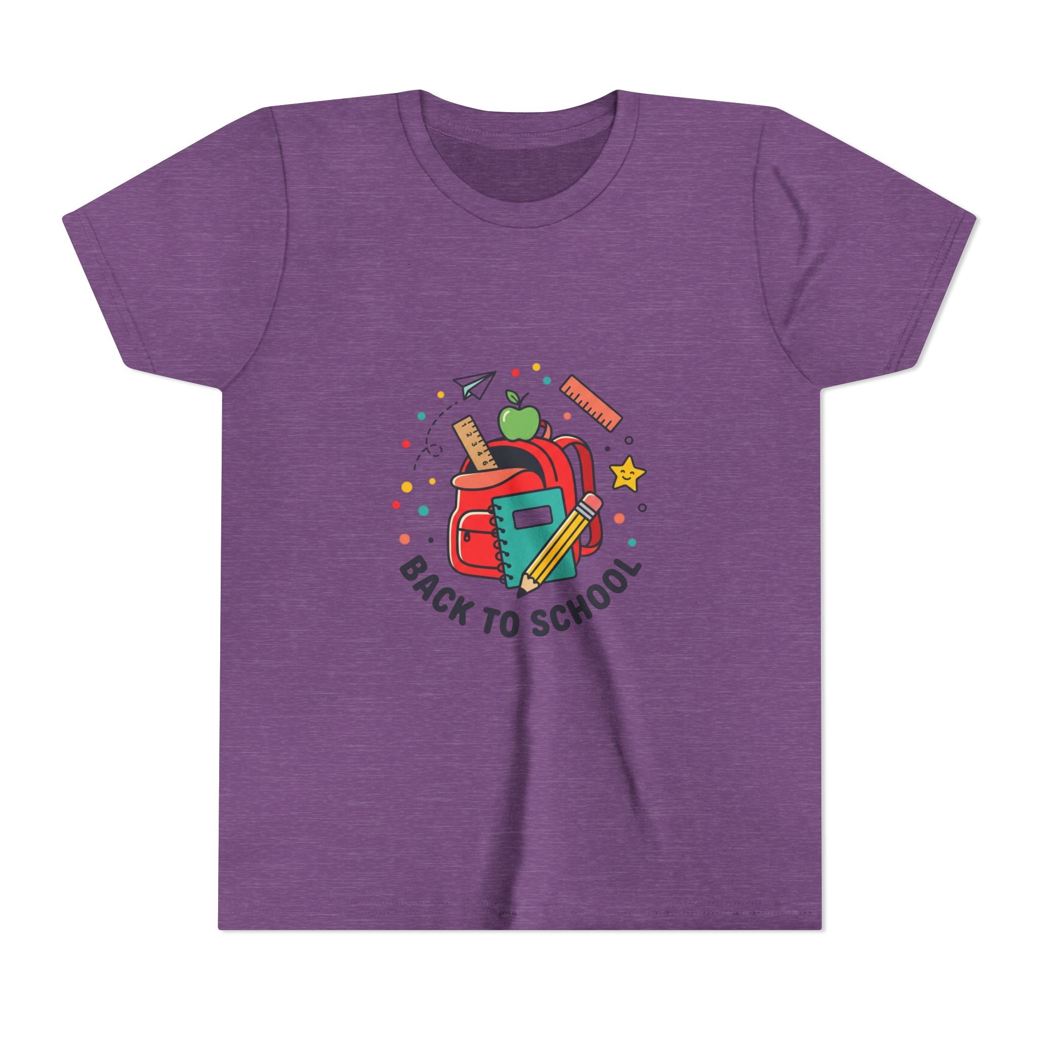 Back to School Youth Tee — Kids Backpack & School Supplies Graphic Shirt