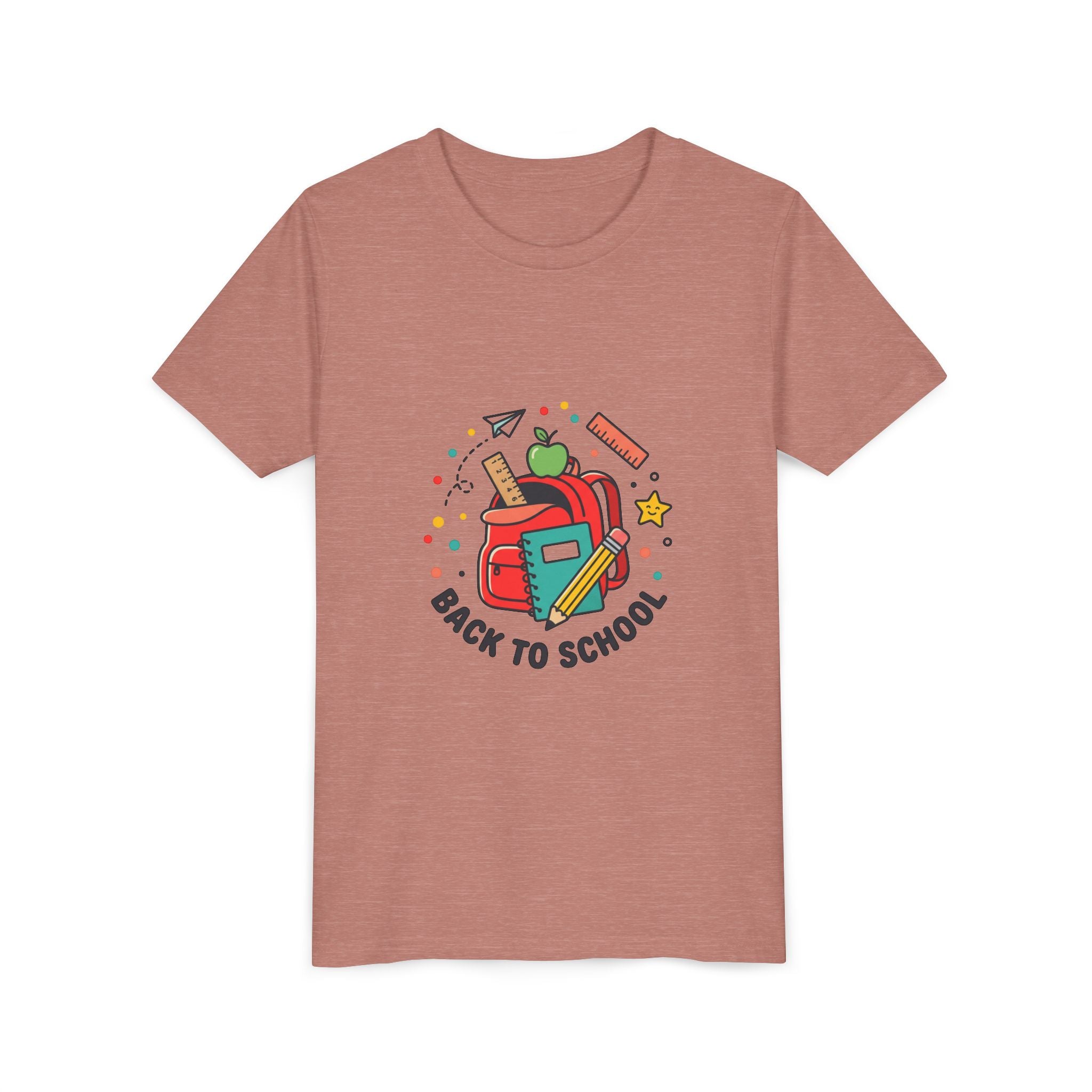 Back to School Youth Tee — Kids Backpack & School Supplies Graphic Shirt