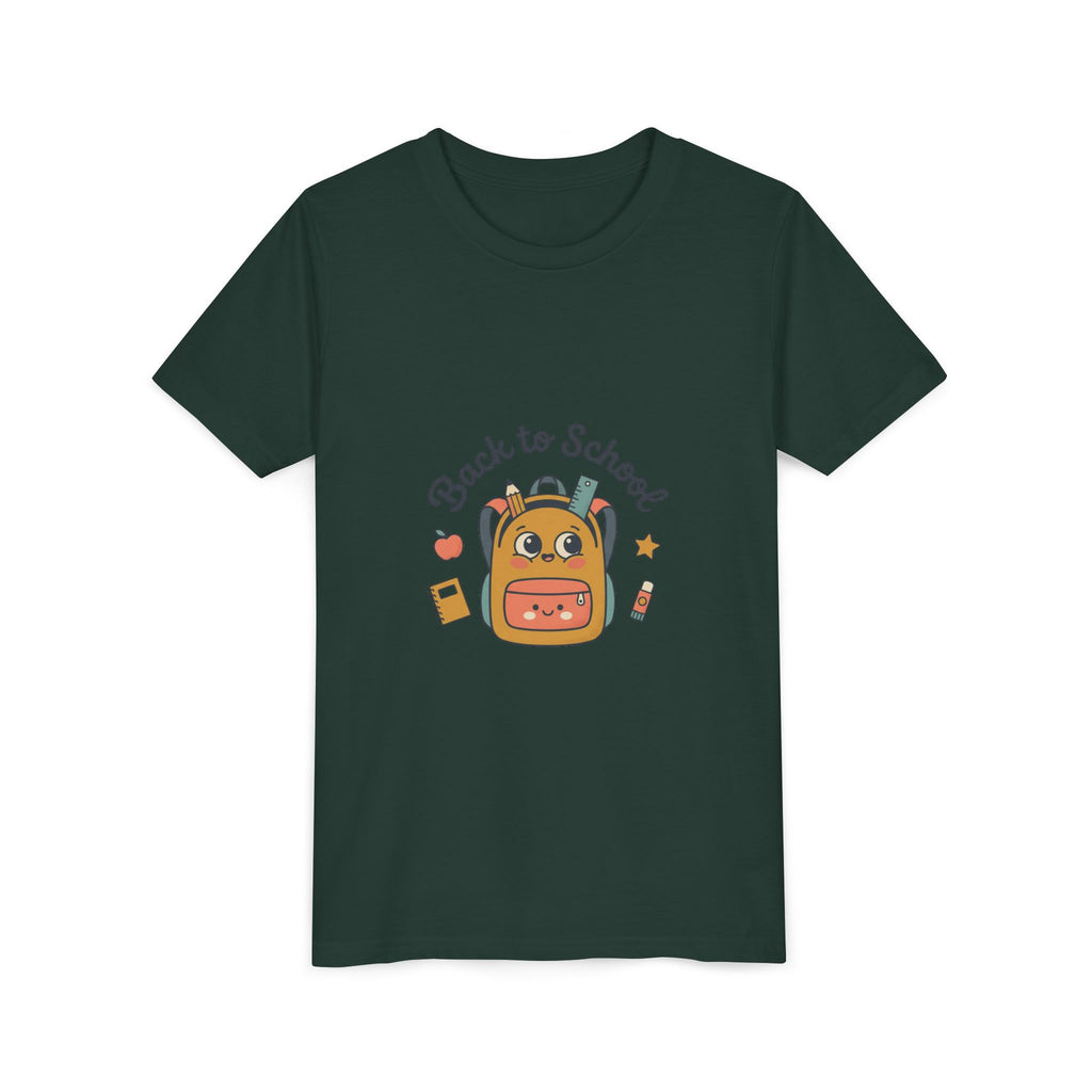 Back to School Youth Tee — Cute Backpack & Supplies Kids Shirt