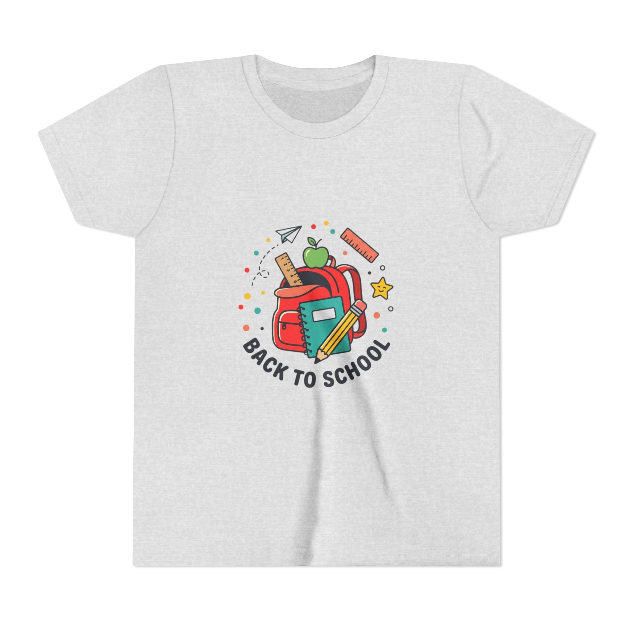 Back to School Youth Tee — Kids Backpack & School Supplies Graphic Shirt