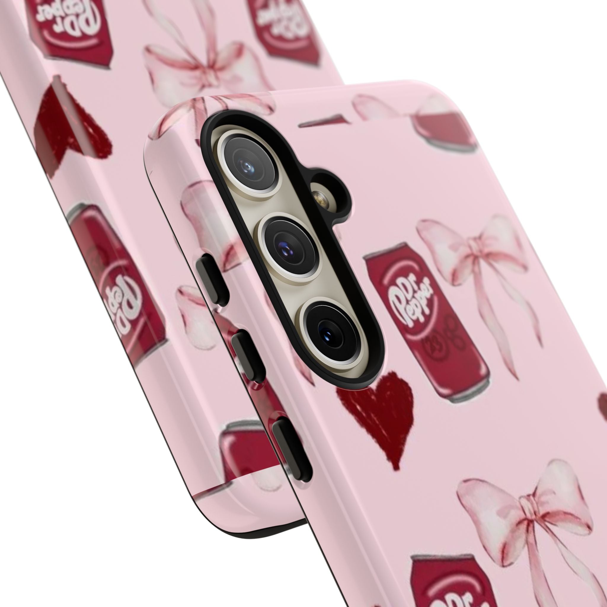 Dr Pepper Pink Bow Phone Case — Cute Soda Pattern Tough Case