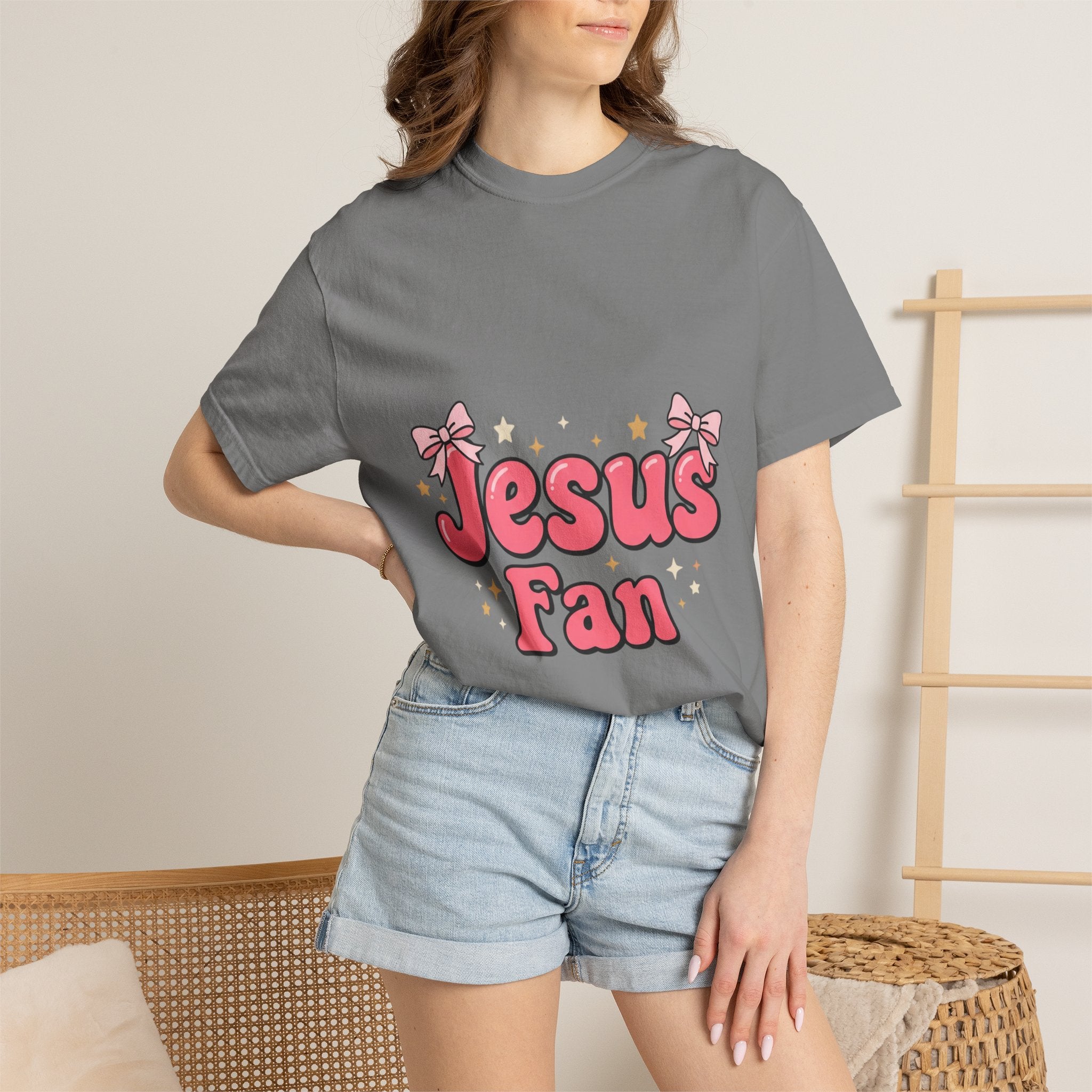 Jesus Fan T-Shirt — Cute Pink Gospel Graphic Tee